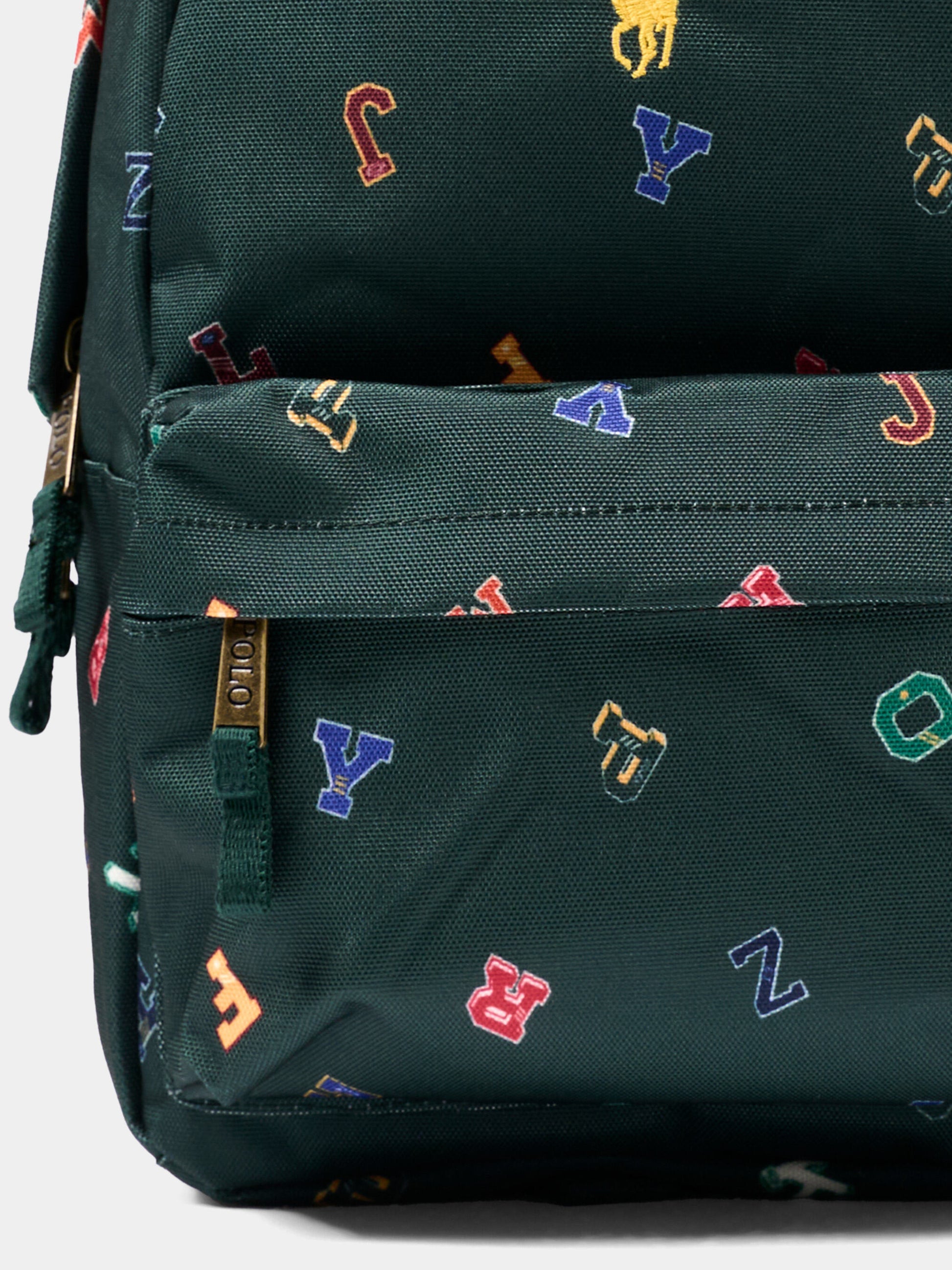 Zaino verde per bambina con Polo Pony,Ralph Lauren Kids,9AR179 ECF