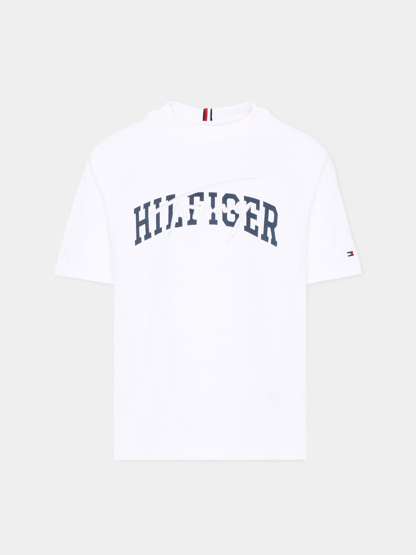T-shirt bianca per bambini con logo,Tommy Hilfiger Junior,KB0KB09726 YBR