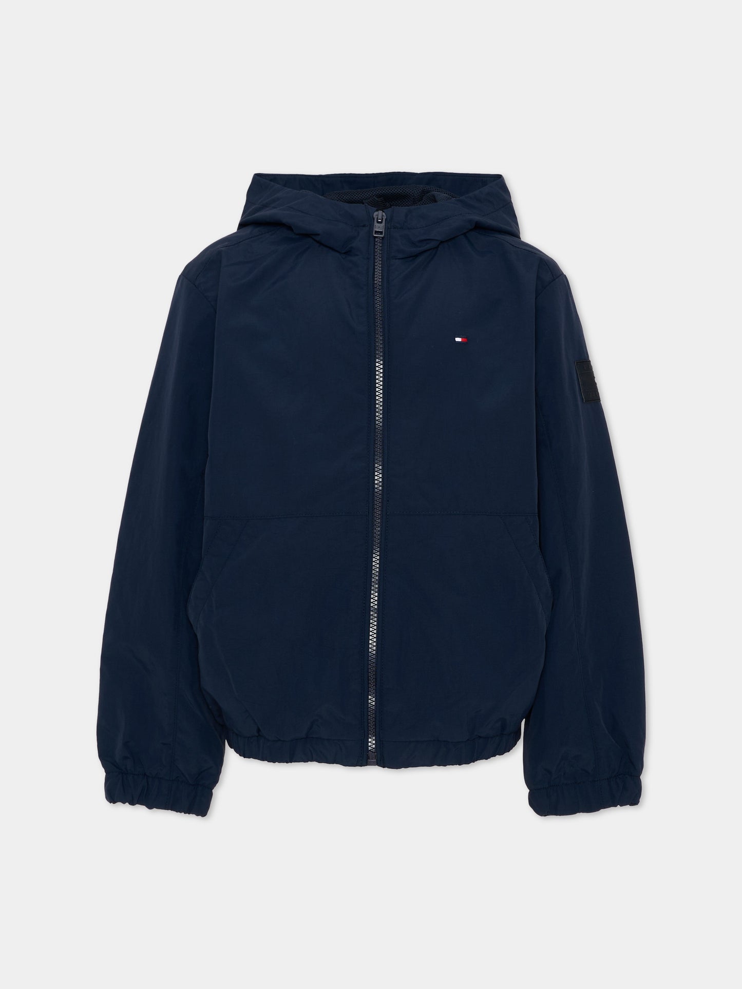 Giacca a vento blu per bambini logo,Tommy Hilfiger Junior,KB0KB09737 C1G