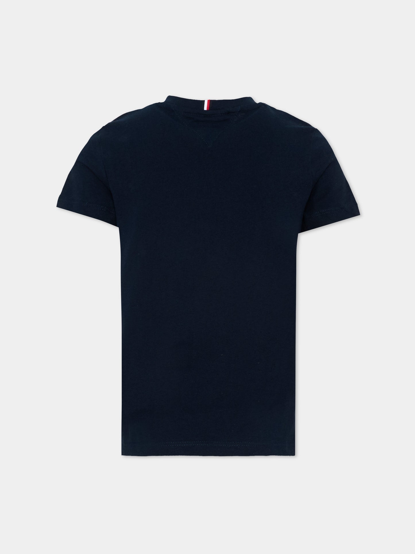 T-Shirt blu per bambino con logo,Tommy Hilfiger Junior,KB0KB09868 C1G