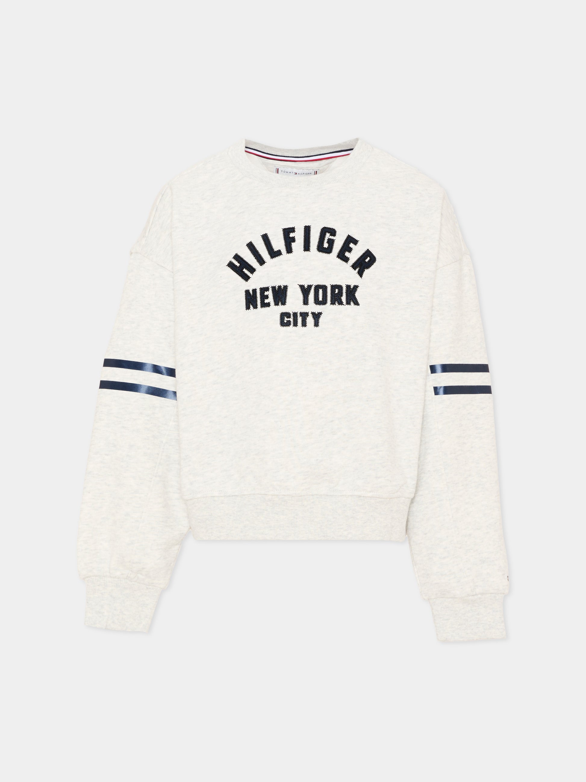 Felpa grigia per bambini con logo,Tommy Hilfiger Junior,KG0KG08746 P09