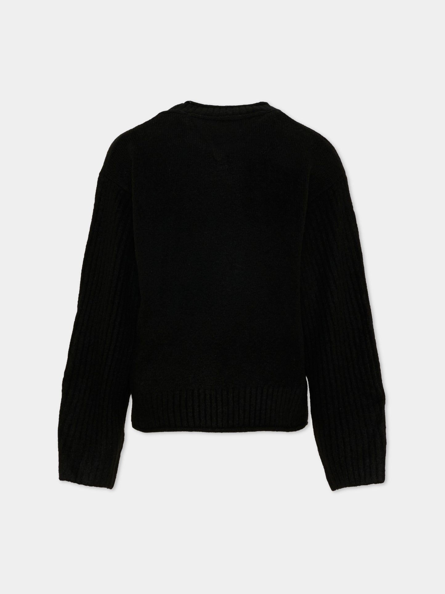 Maglione nero per bambini con logo,Tommy Hilfiger Junior,KG0KG09335 HEV