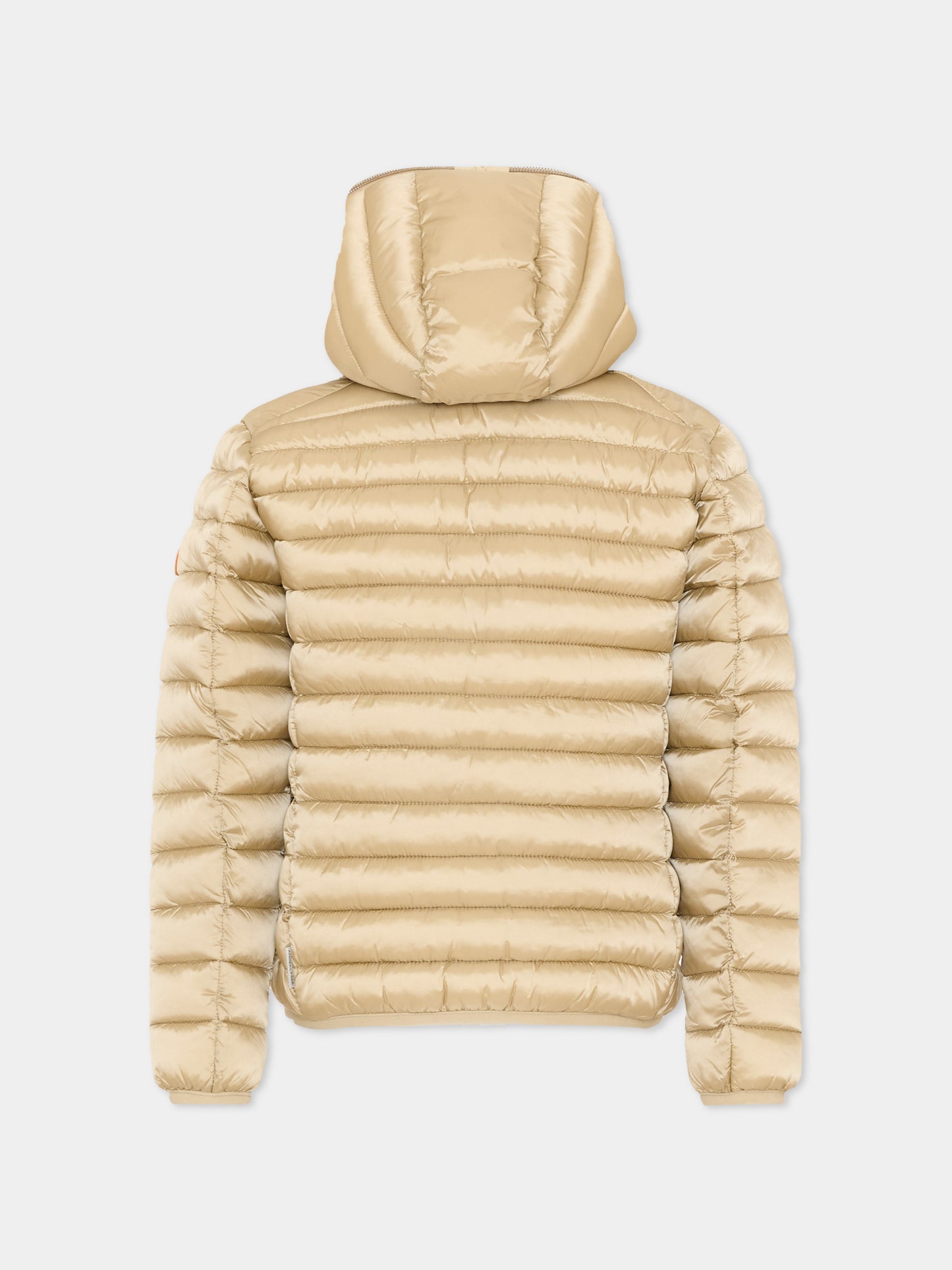 Piumino Iris beige per bambina con logo,Save The Duck Kids,J32310G IRIS21 40039