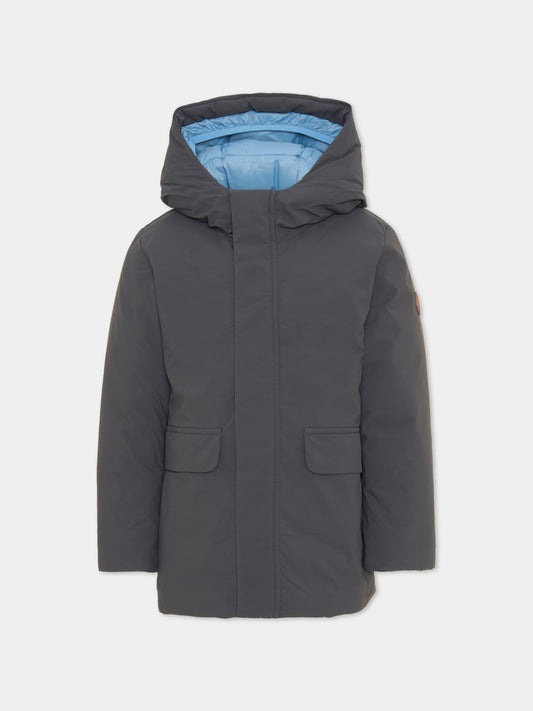 Piumino grigio Oliver per bambino,Save The Duck Kids,J43065B MATT23 22010