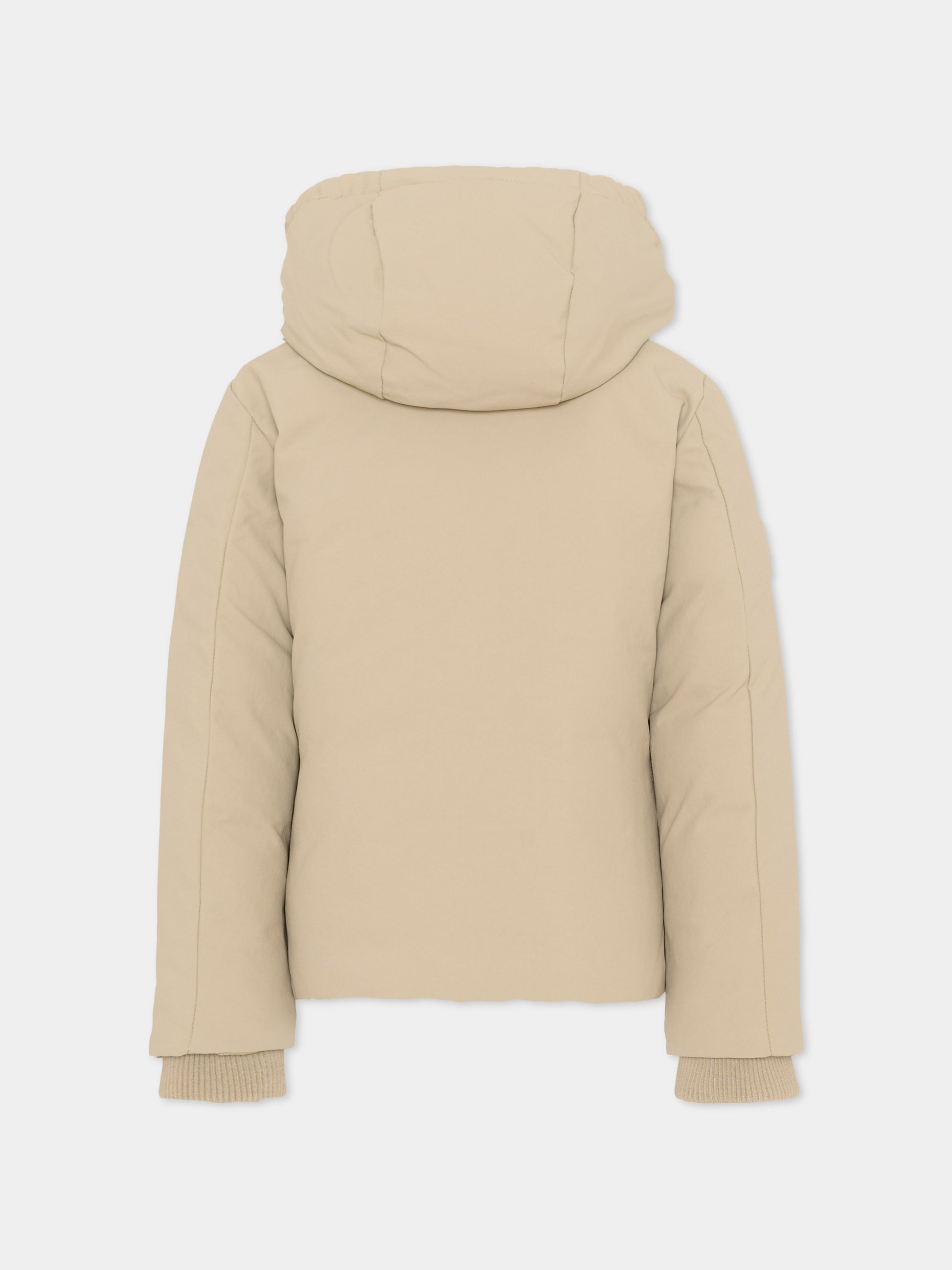 Piumino Benj beige per bambini con logo,Save The Duck Kids,P32292B COTO21 21651