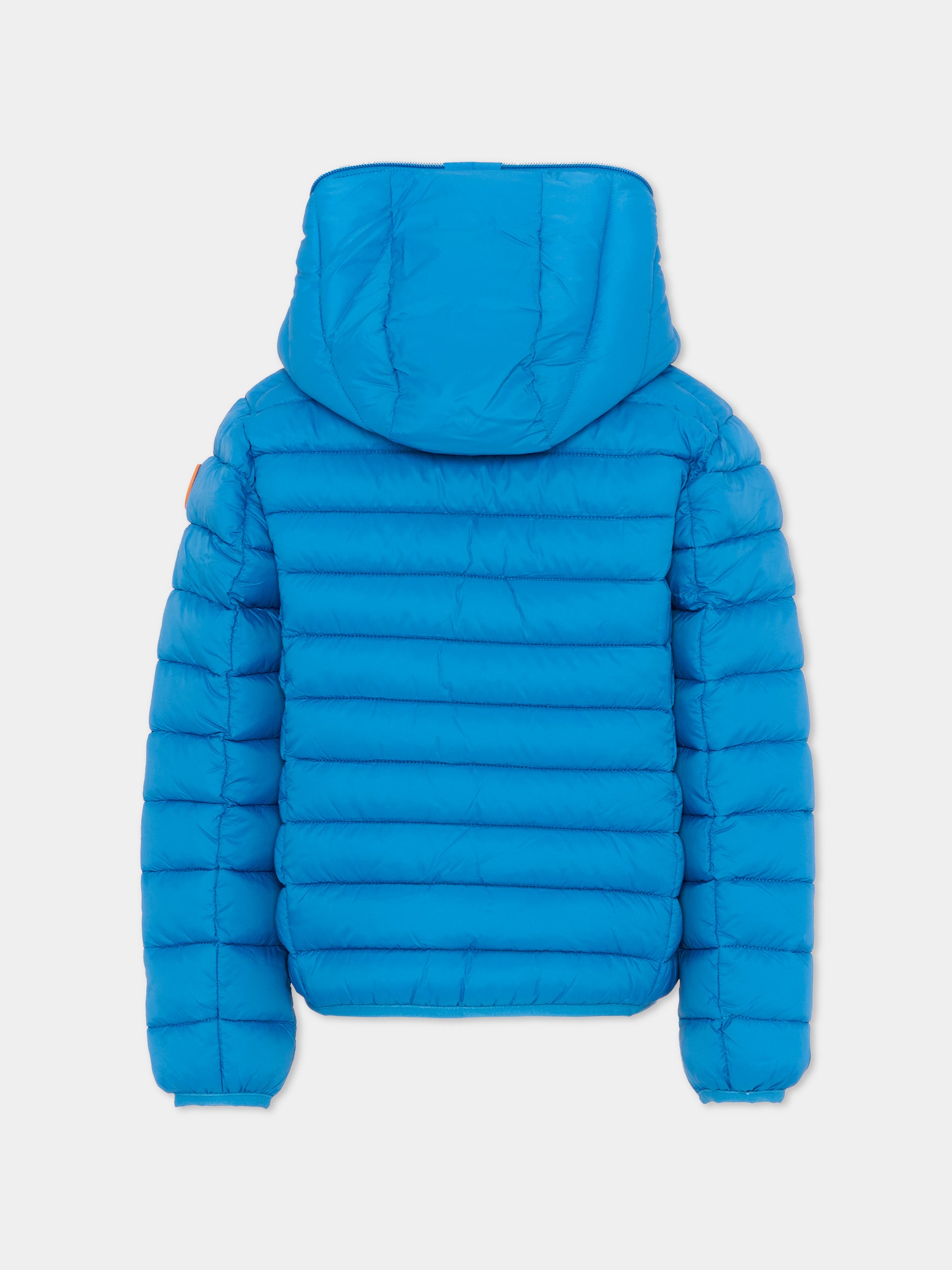 Piumino Dony blu per bambino con logo,Save The Duck Kids,J30650B GIGA21 90058