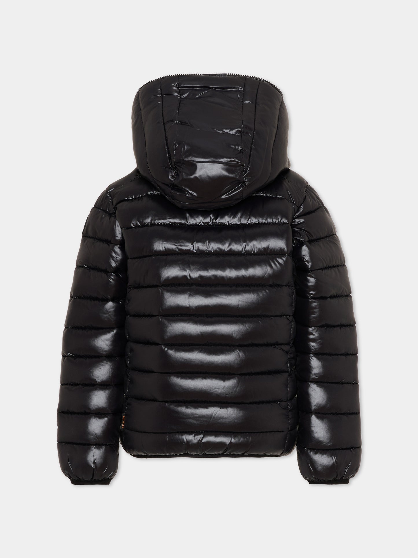 Piumino Gavin nero per bambini con logo,Save The Duck Kids,J30947B LOVE21 10000