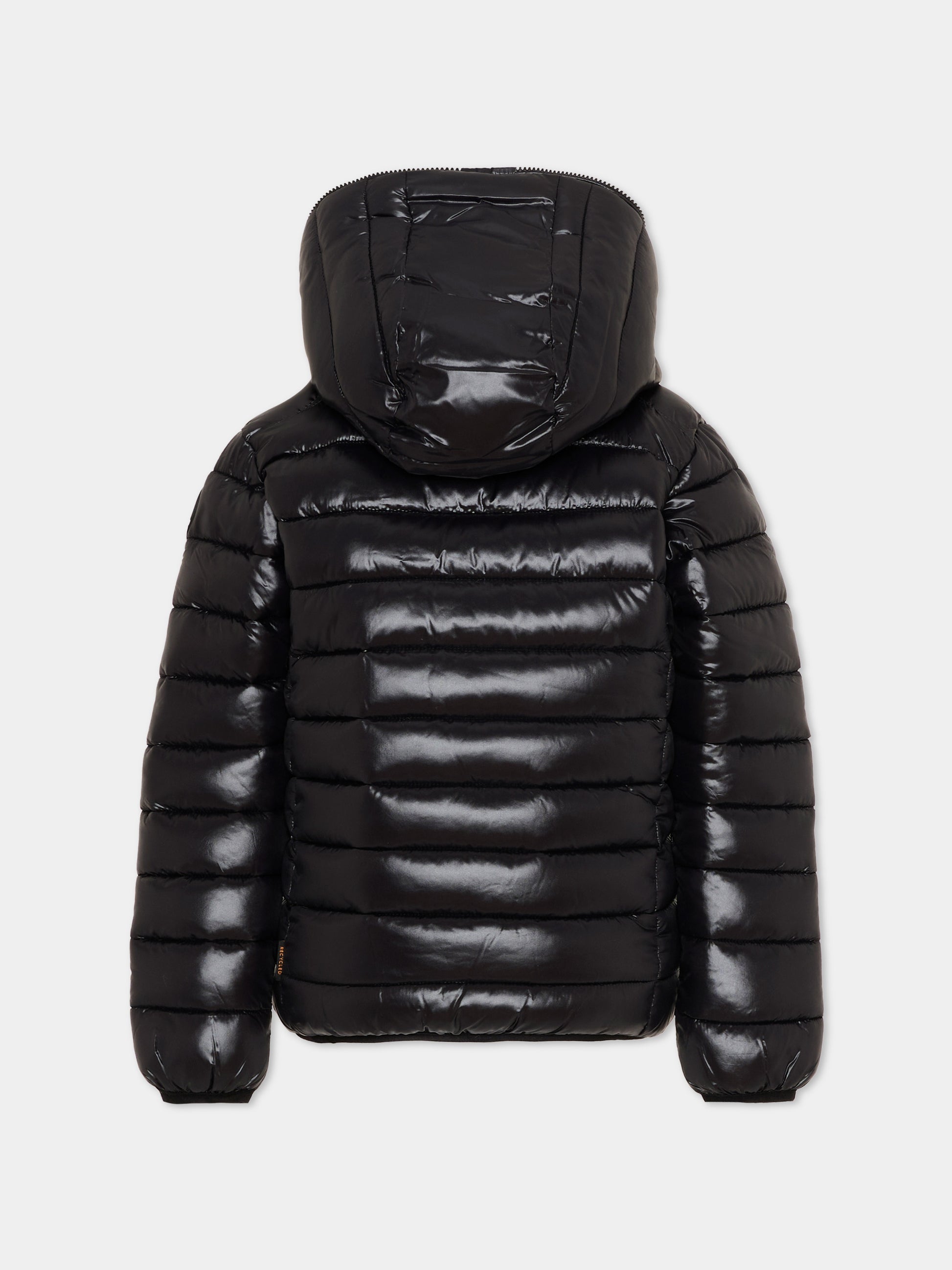 Piumino Gavin nero per bambini con logo,Save The Duck Kids,J30947B LOVE21 10000