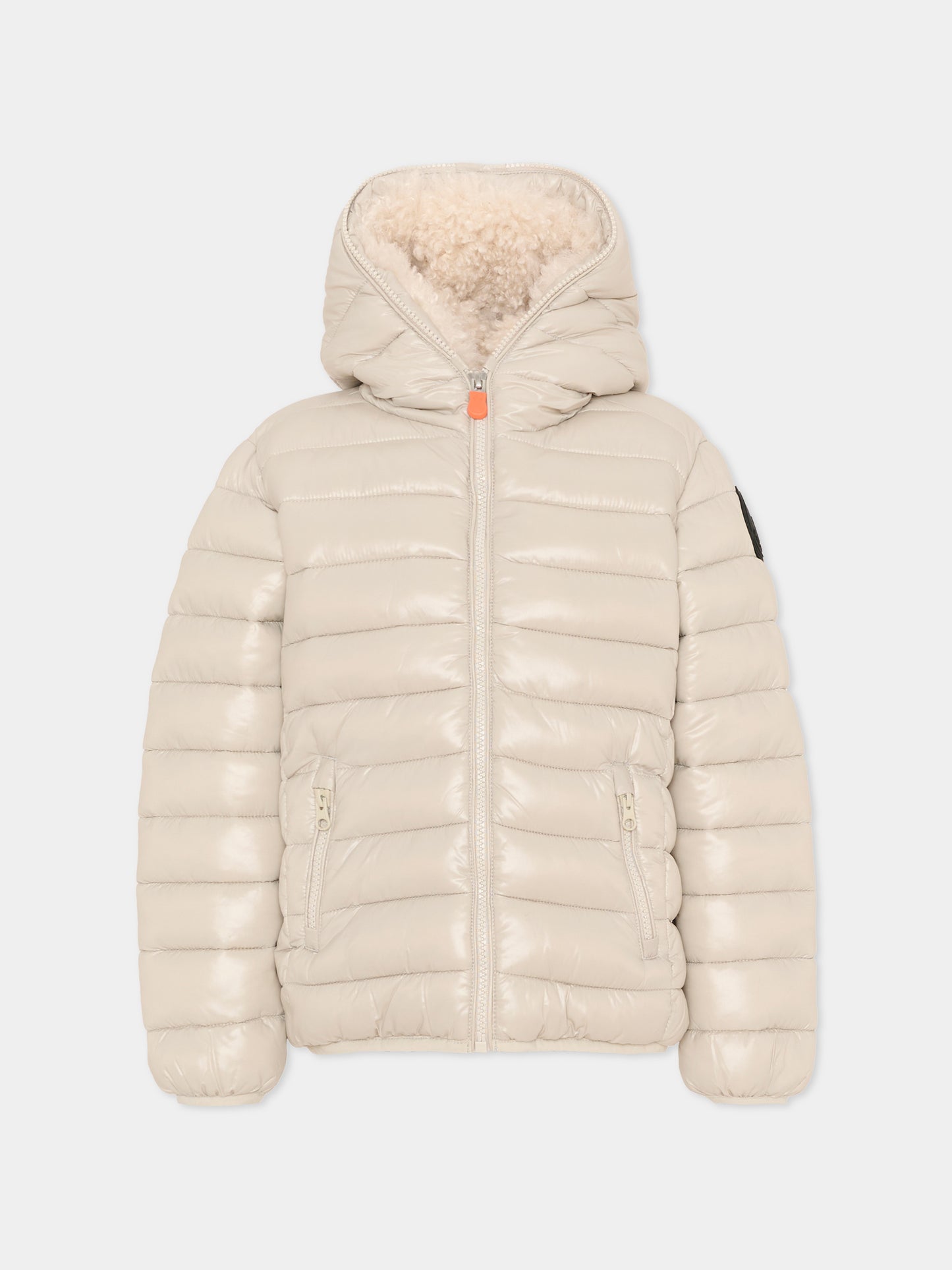 Piumino Gavin beige per bambini,Save The Duck Kids,J30947B LOVE21 40019