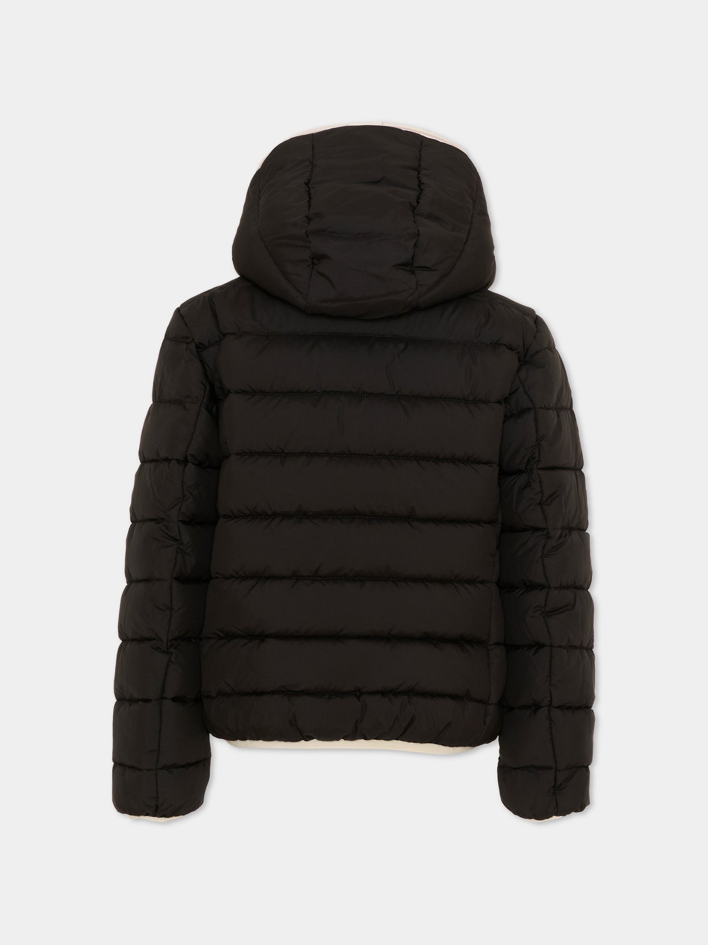 Piumino Oliver beige per bambini con logo,Save The Duck Kids,J33600B MATT21 40019