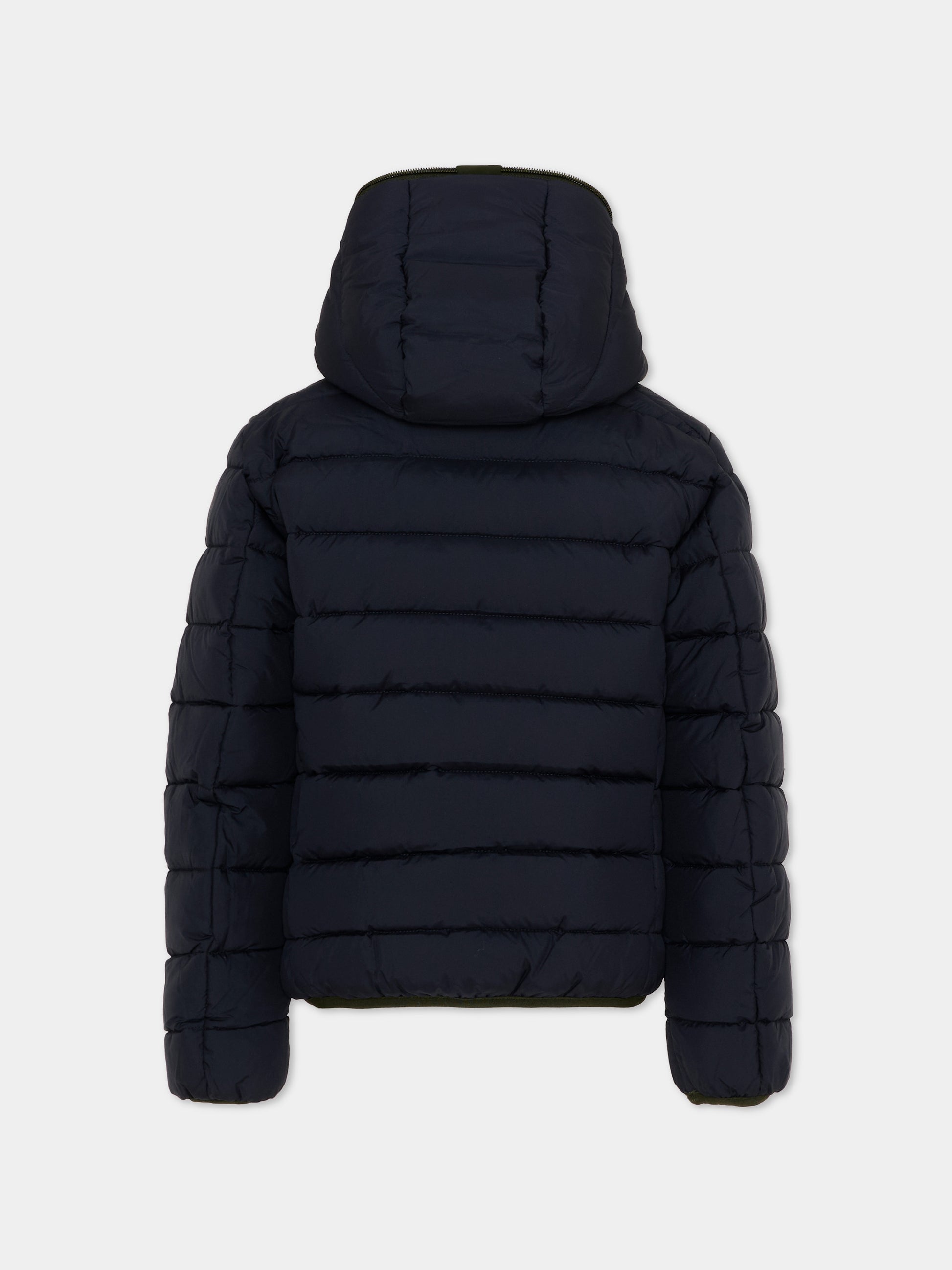 Piumino Oliver verde per bambini con logo,Save The Duck Kids,J33600B MATT21 50071