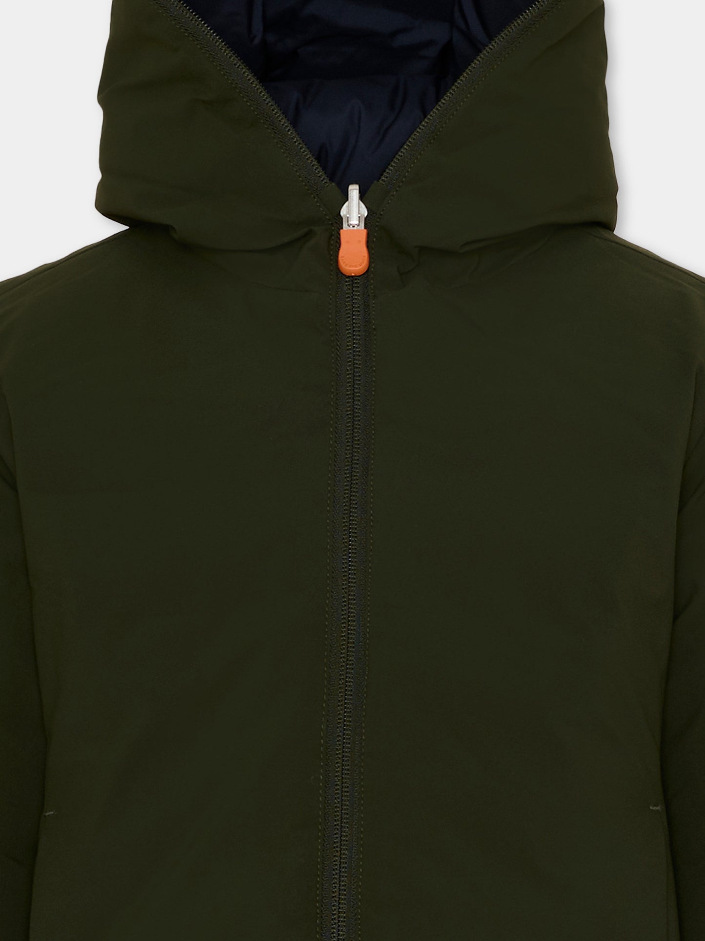 Piumino Oliver verde per bambini con logo,Save The Duck Kids,J33600B MATT21 50071