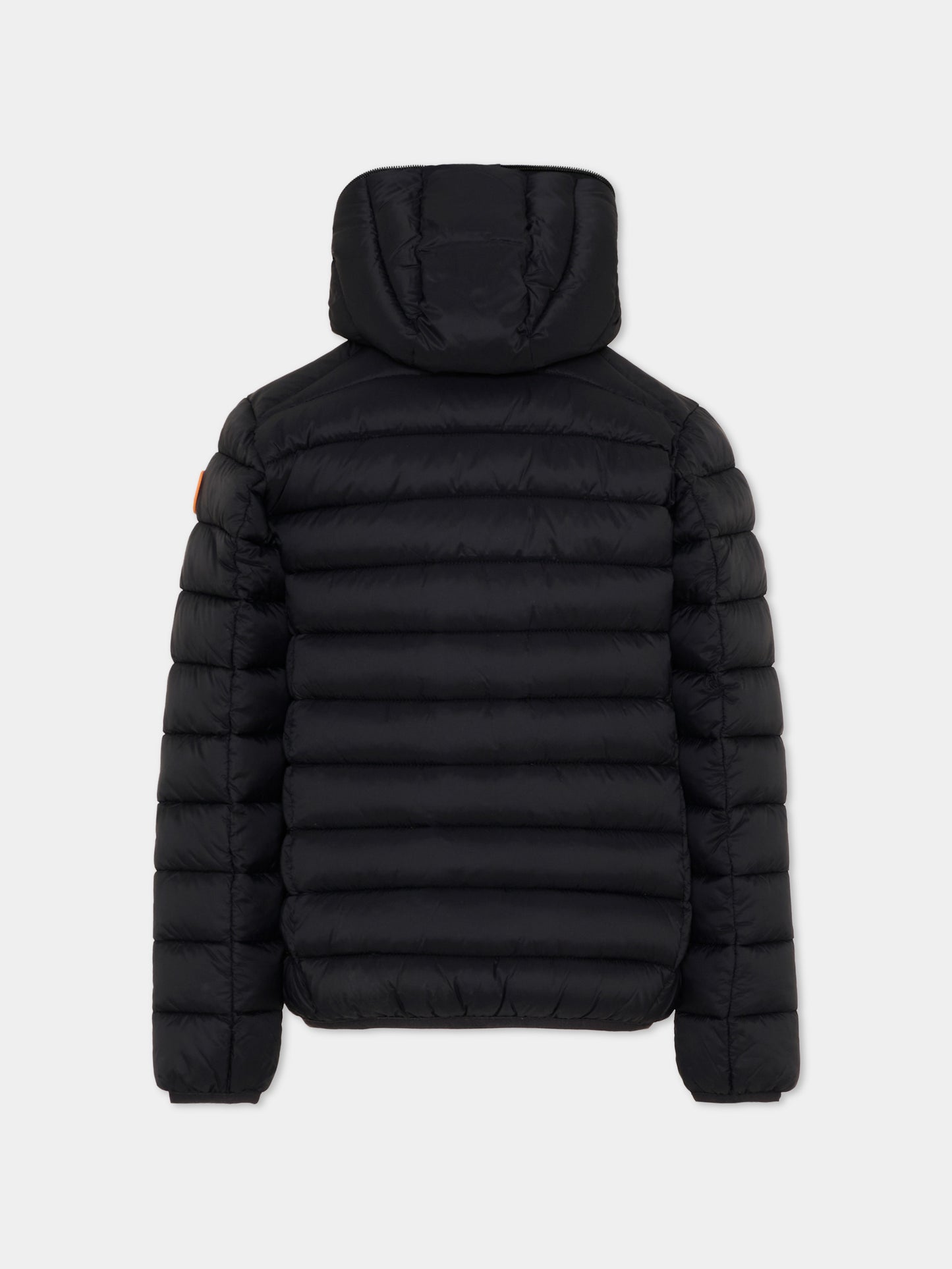 Piumino nero Lily per bambini con logo,Save The Duck Kids,J32310G GIGA21 10000