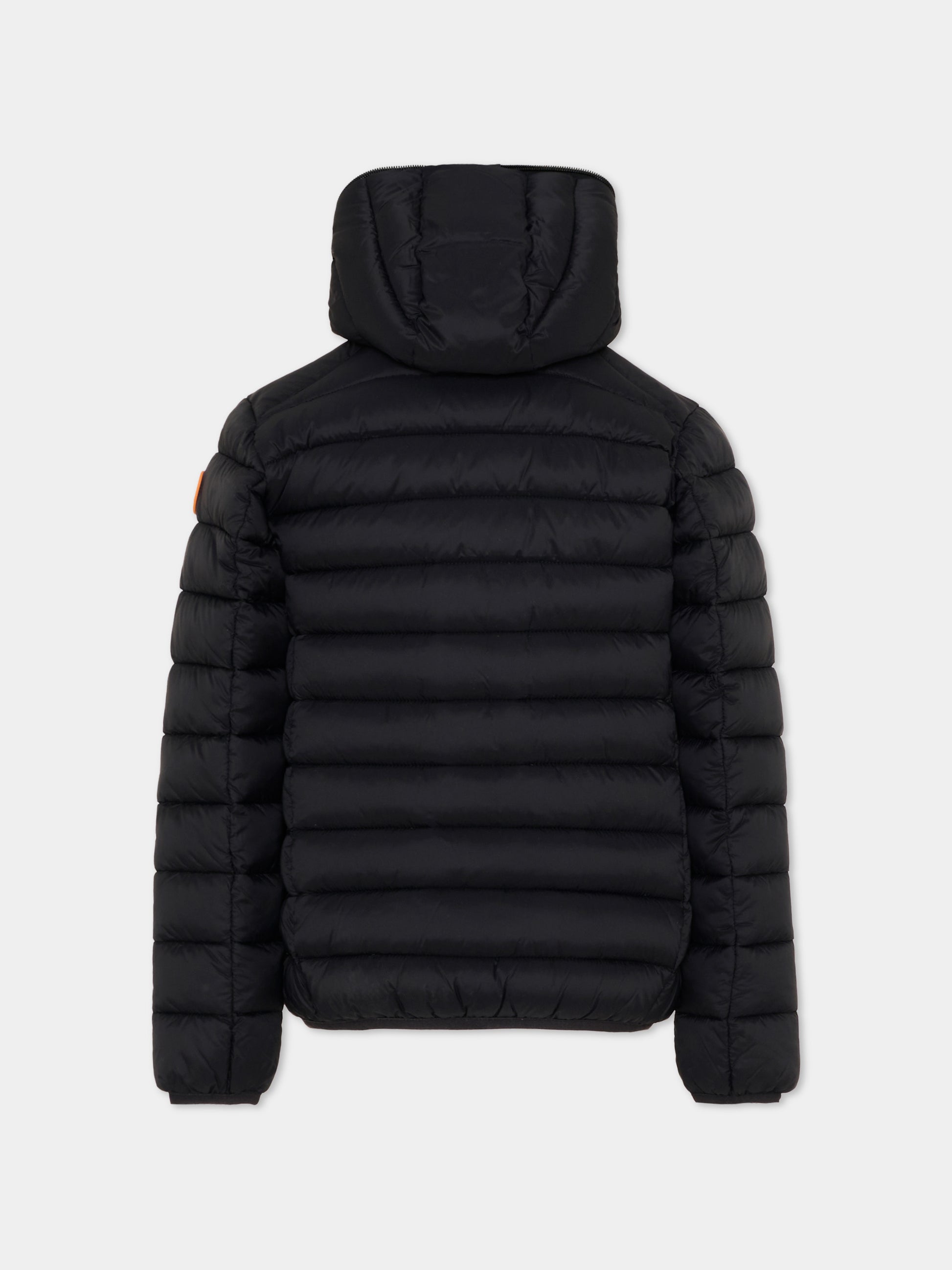 Piumino nero Lily per bambini con logo,Save The Duck Kids,J32310G GIGA21 10000