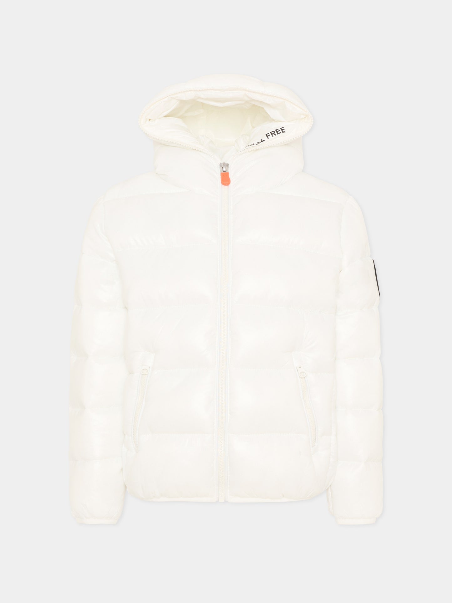 Piumino Kate bianco per bambini con logo,Save The Duck Kids,J38090G LOVE21 00002