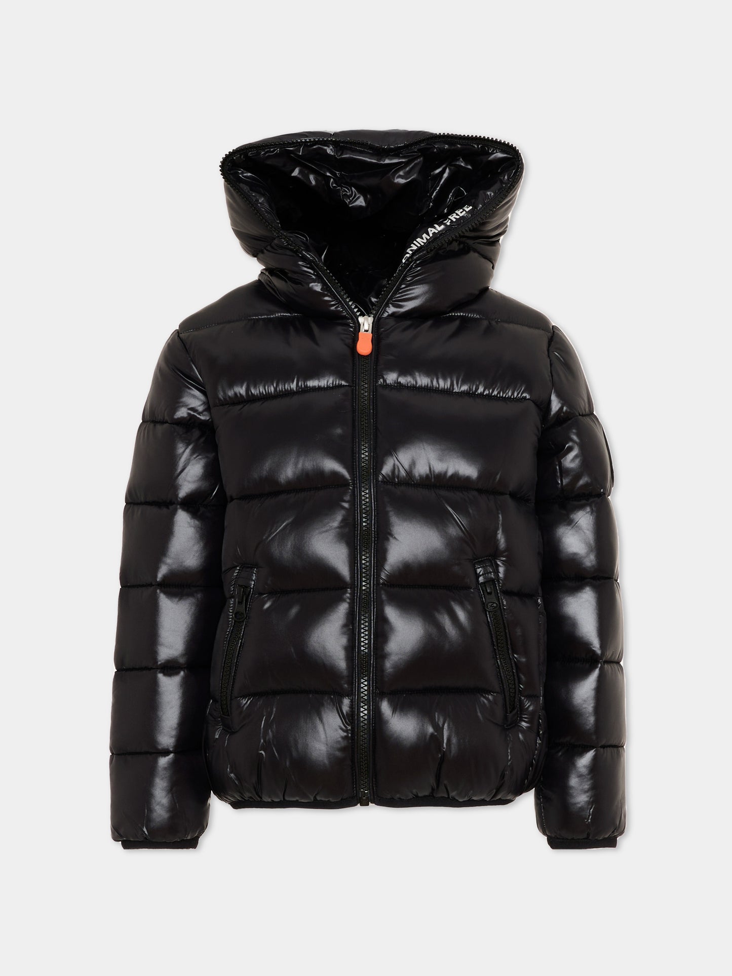 Piumino Kate nero per bambini con logo,Save The Duck Kids,J38090G LOVE21 10000