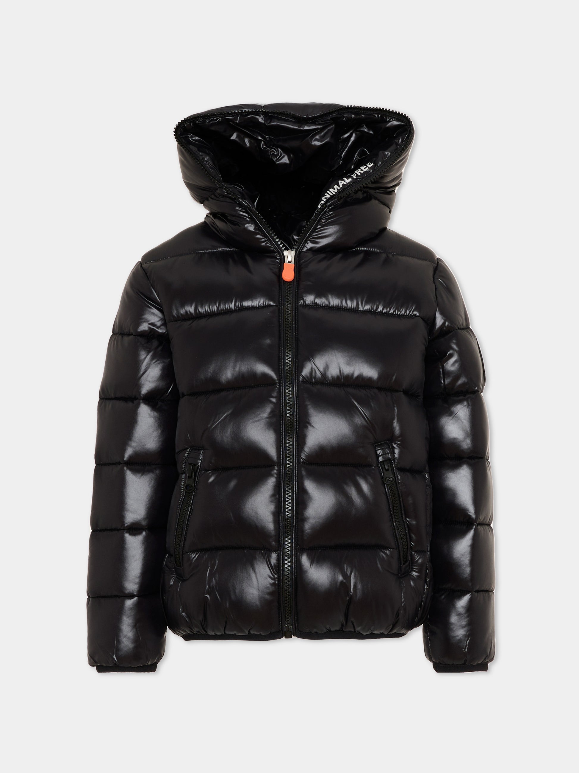 Piumino Kate nero per bambini con logo,Save The Duck Kids,J38090G LOVE21 10000