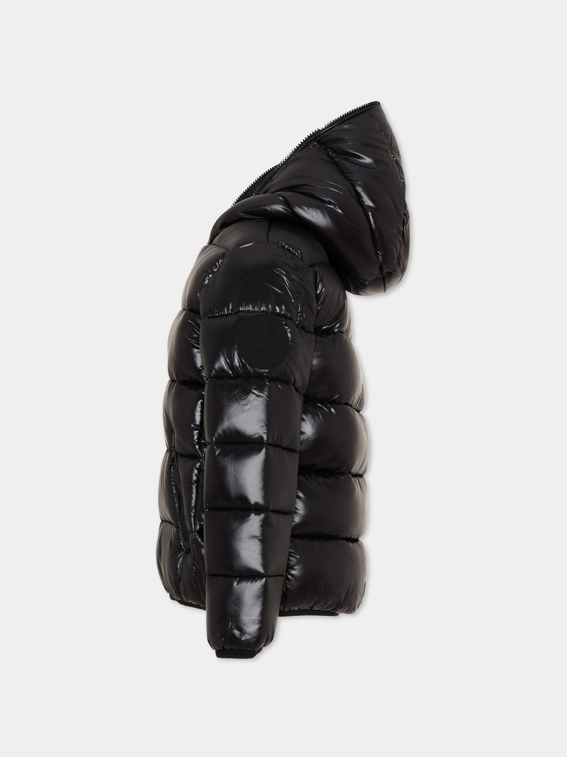 Piumino Kate nero per bambini con logo,Save The Duck Kids,J38090G LOVE21 10000