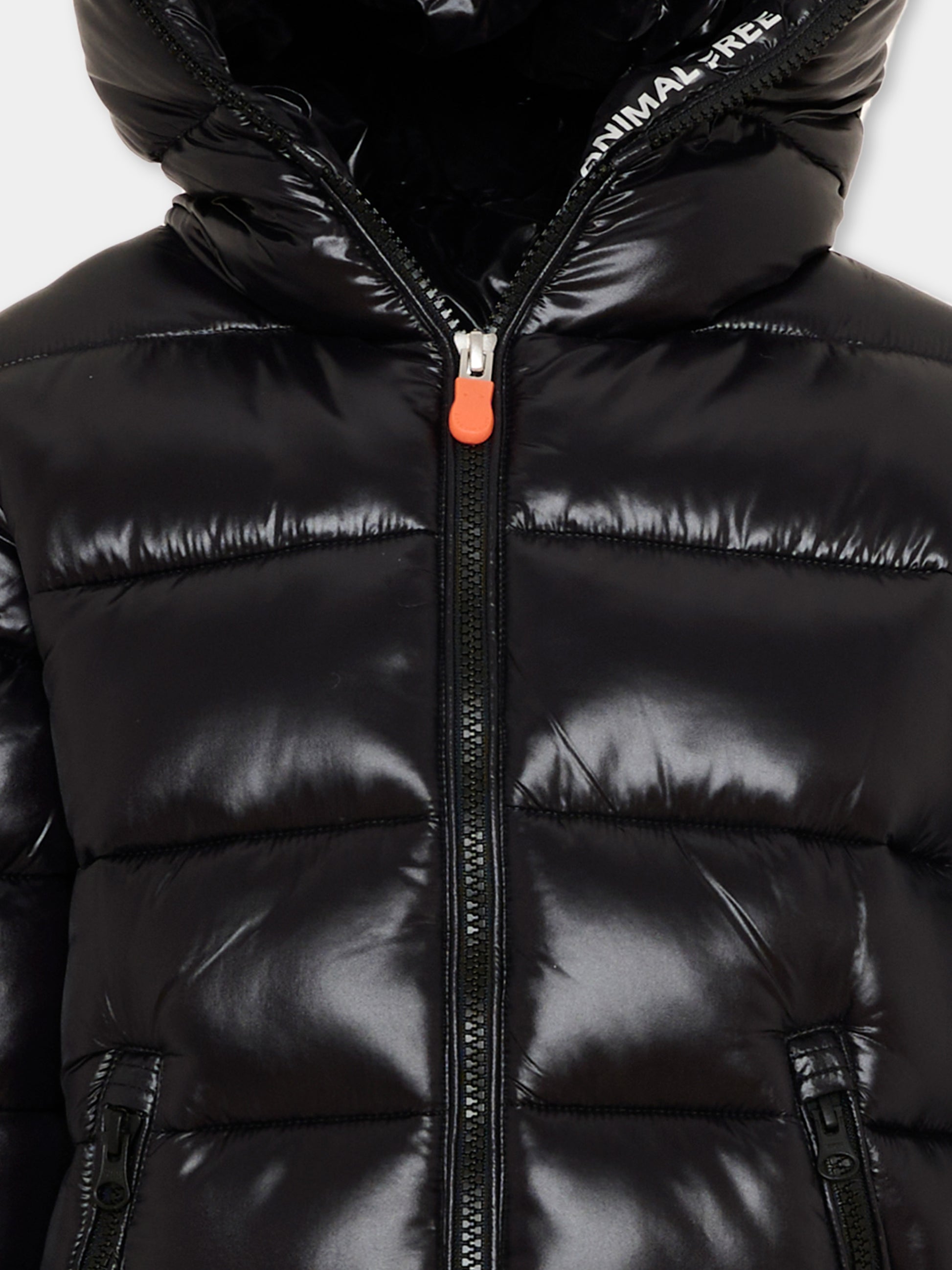 Piumino Kate nero per bambini con logo,Save The Duck Kids,J38090G LOVE21 10000