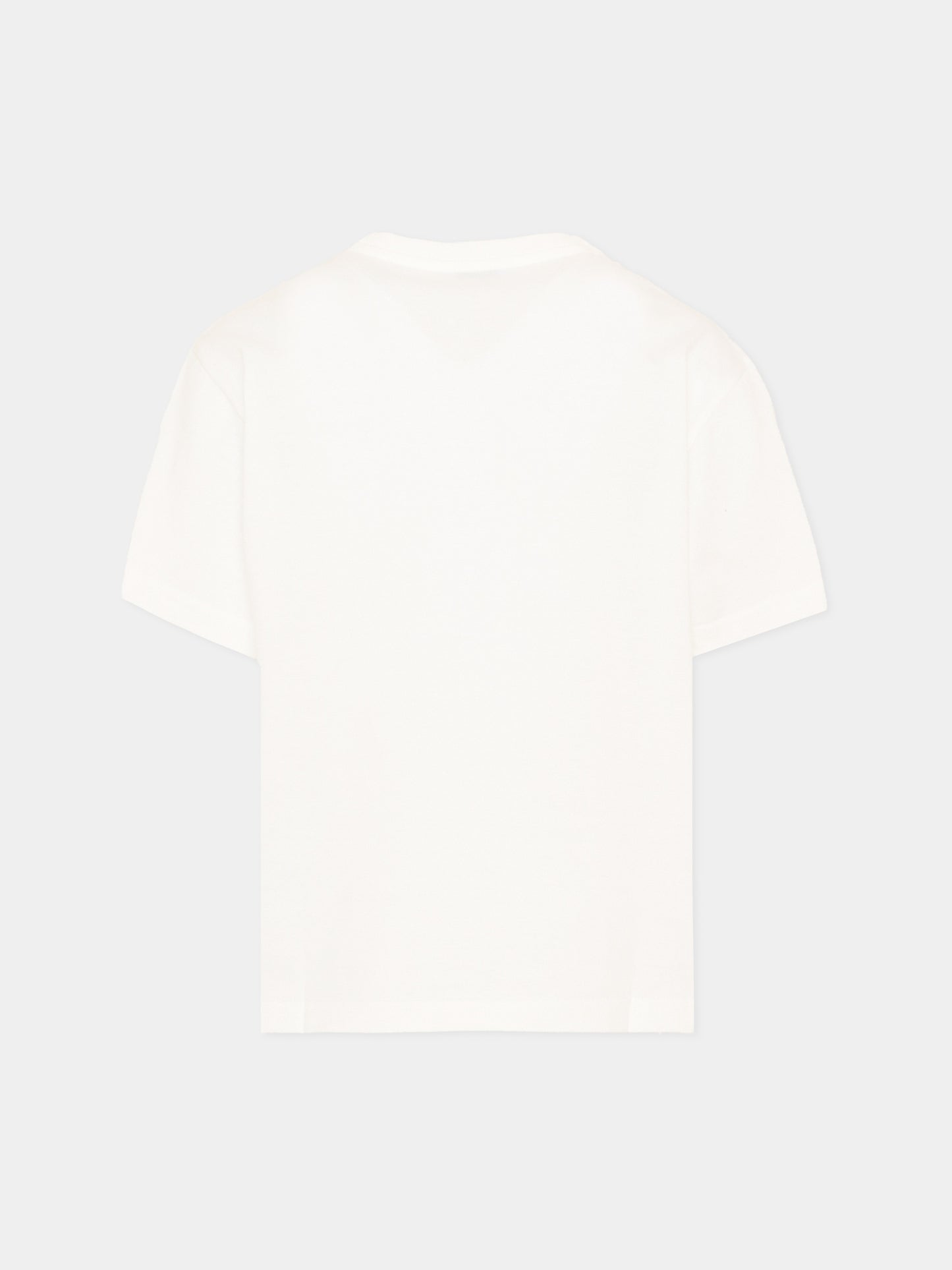 T-shirt avorio con logo per bambino,Dolce & Gabbana Kids,L4JTHV G7P4Z W0111