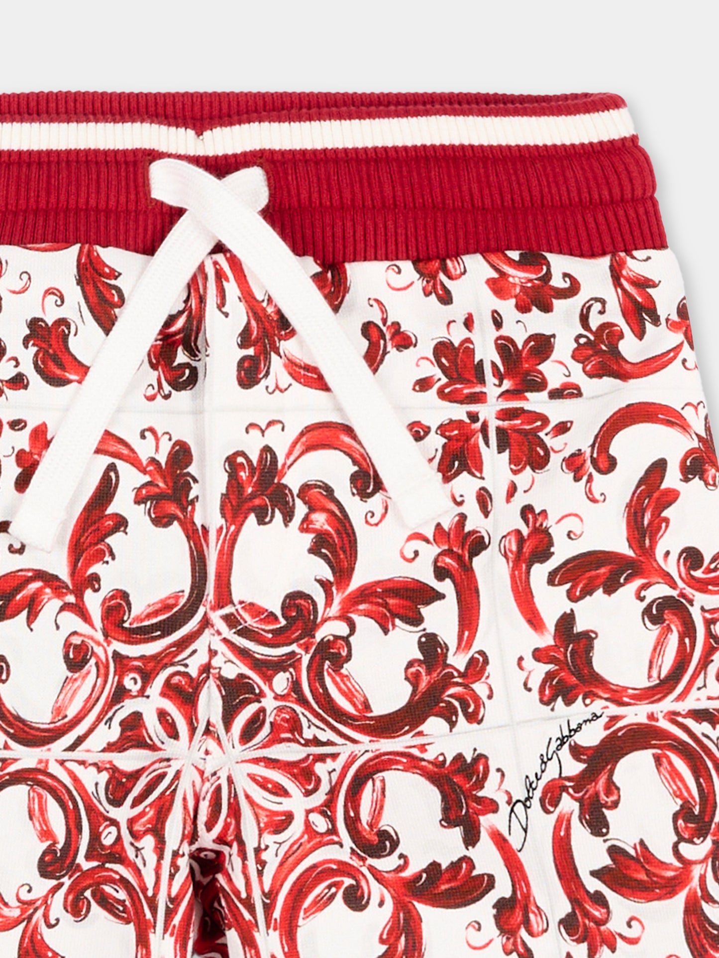 Shorts rossi per neonato con stampa,Dolce & Gabbana Kids,L1JQR9 II7KU IQ5DQ