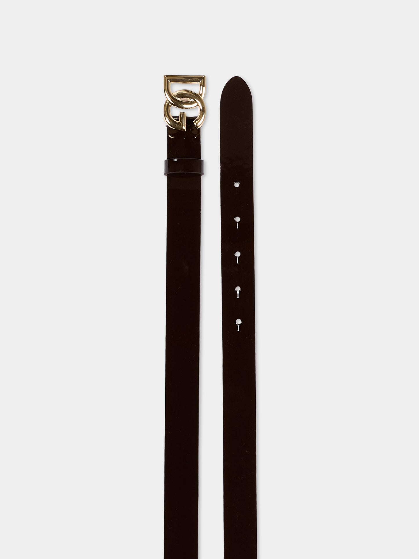 Cintura marrone per bambina con logo,Dolce & Gabbana Kids,EE0068 A1067 80058