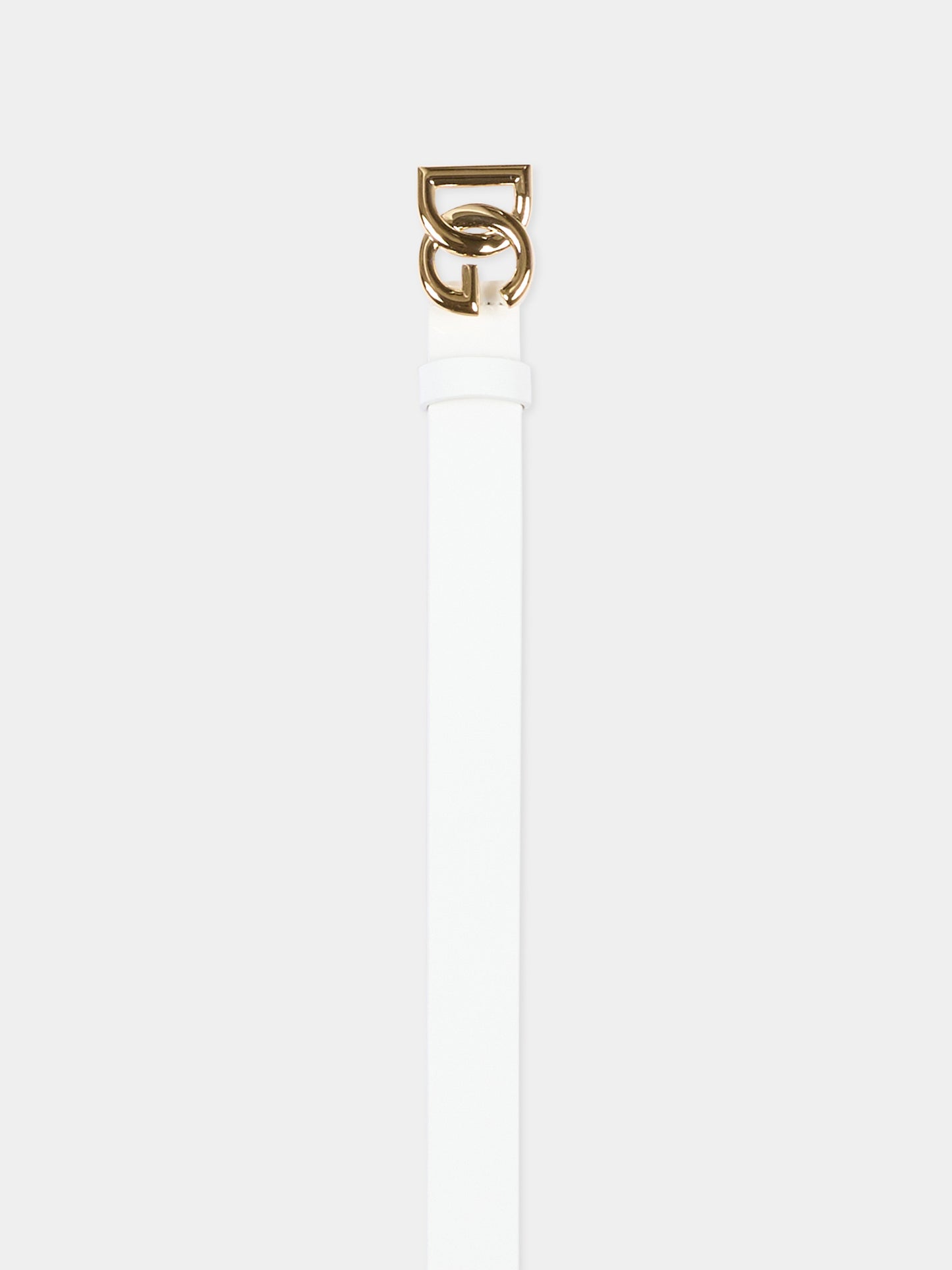 Cintura bianca per bambina con logo,Dolce & Gabbana Kids,EE0068 A1067 87682
