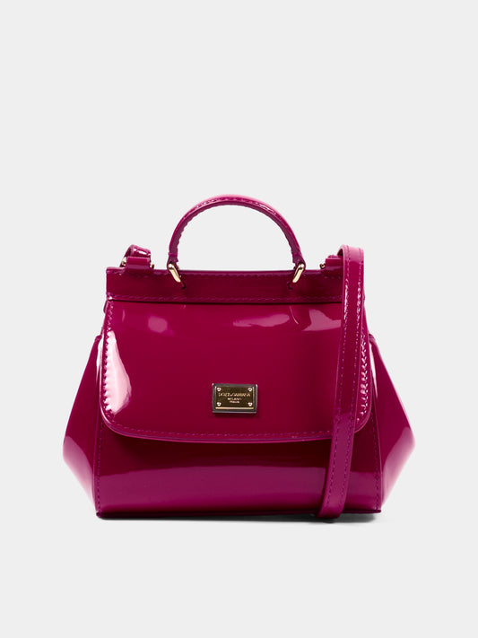Borsa bordeaux Mini Sicily per bambina lucida,Dolce & Gabbana Kids,EB0003 A1067 8I484
