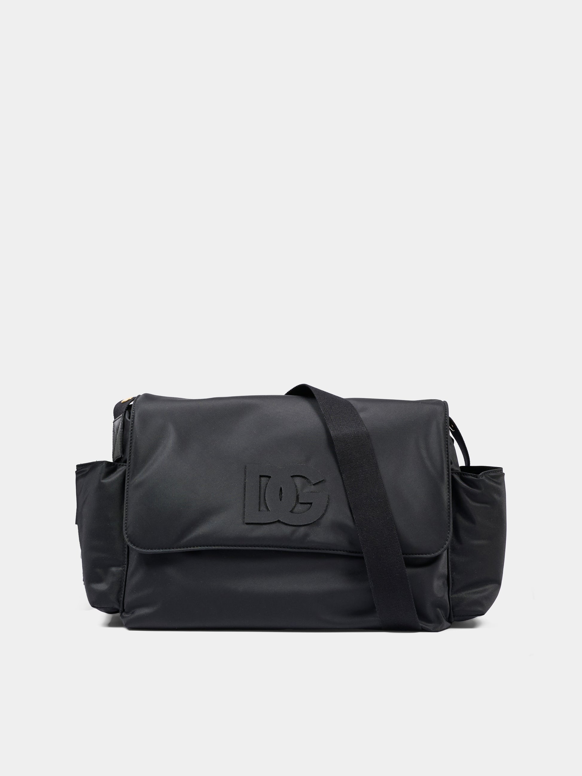 Borsa mamma nera per neonati con logo DG,Dolce & Gabbana Kids,EB0271 A0650 8B956
