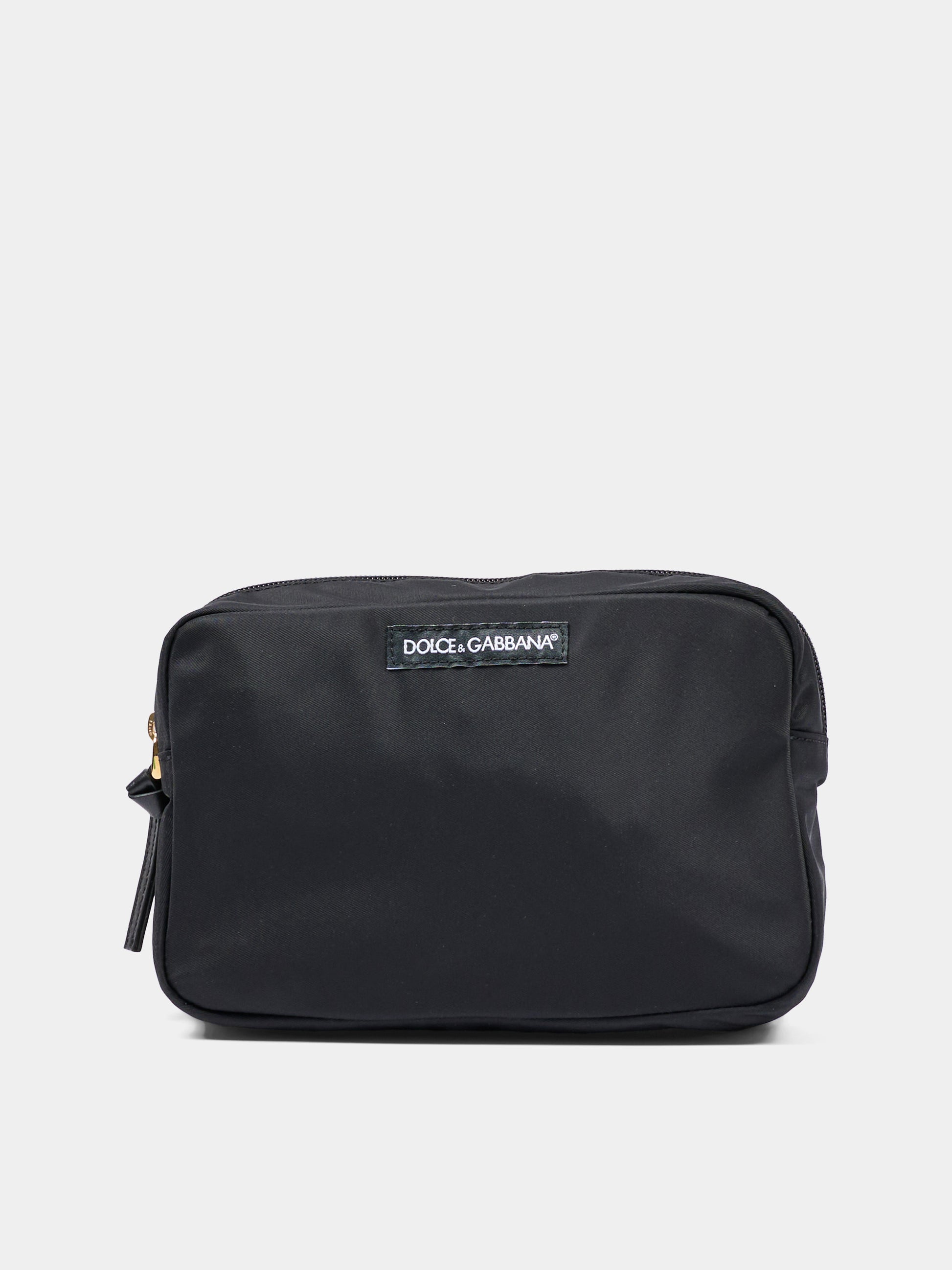Borsa mamma nera per neonati con logo DG,Dolce & Gabbana Kids,EB0271 A0650 8B956