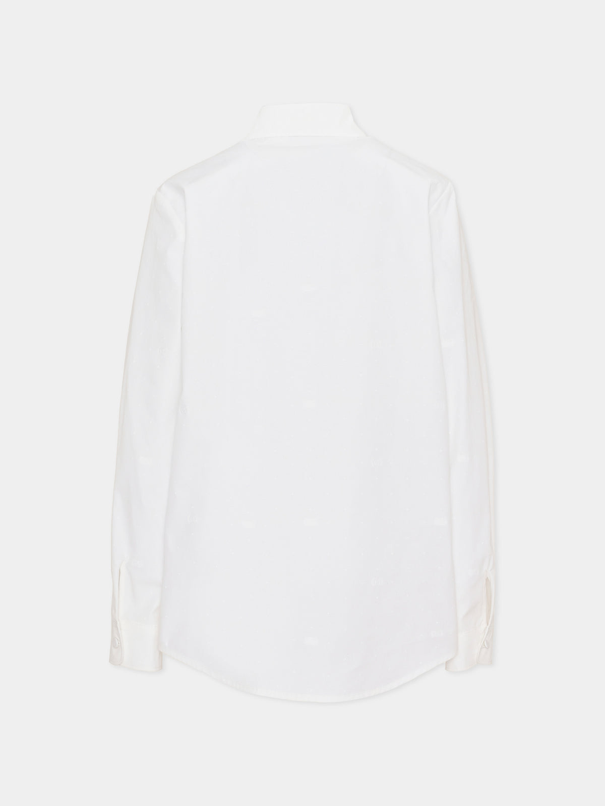 Camicia a manica lunga bianca per bambino con loghi ricamati,Gucci Kids,870269 XWA01 9000