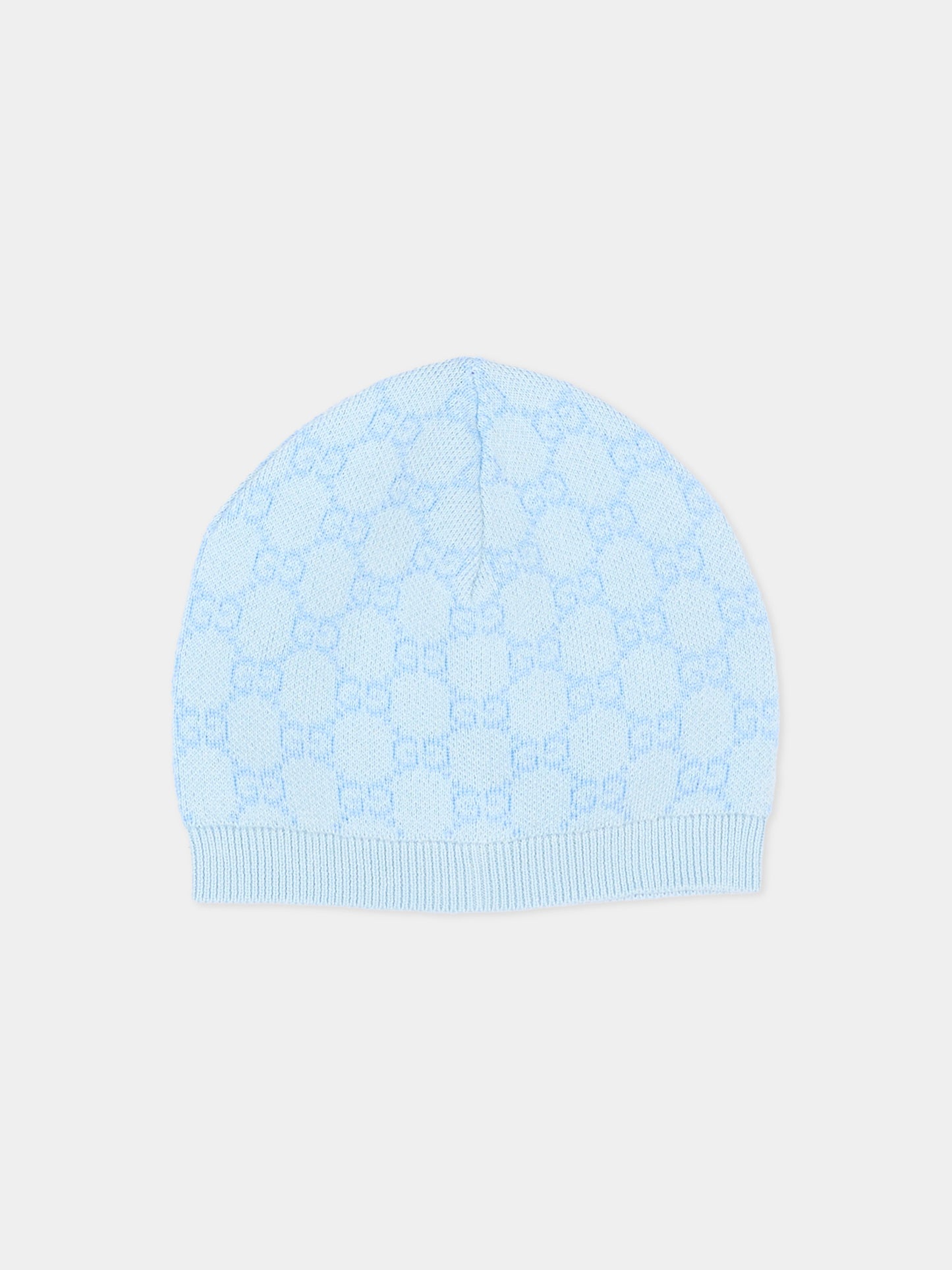Set Tutina celeste per neonato monogramma GG,Gucci Kids,870882 XJHA9 4914