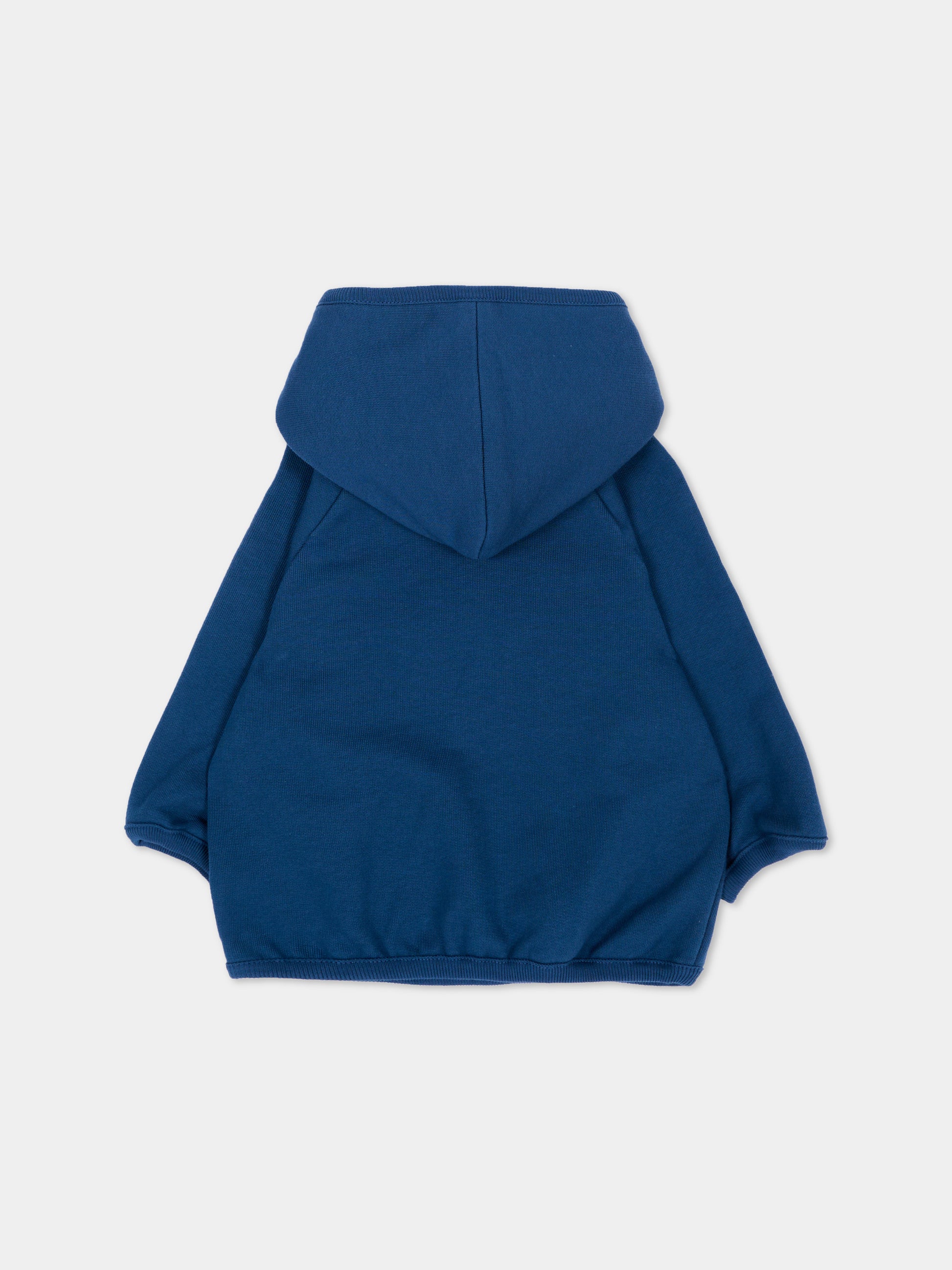 Felpa con cappuccio blu per neonato logo,Gucci Kids,749653 XJHXY 4393