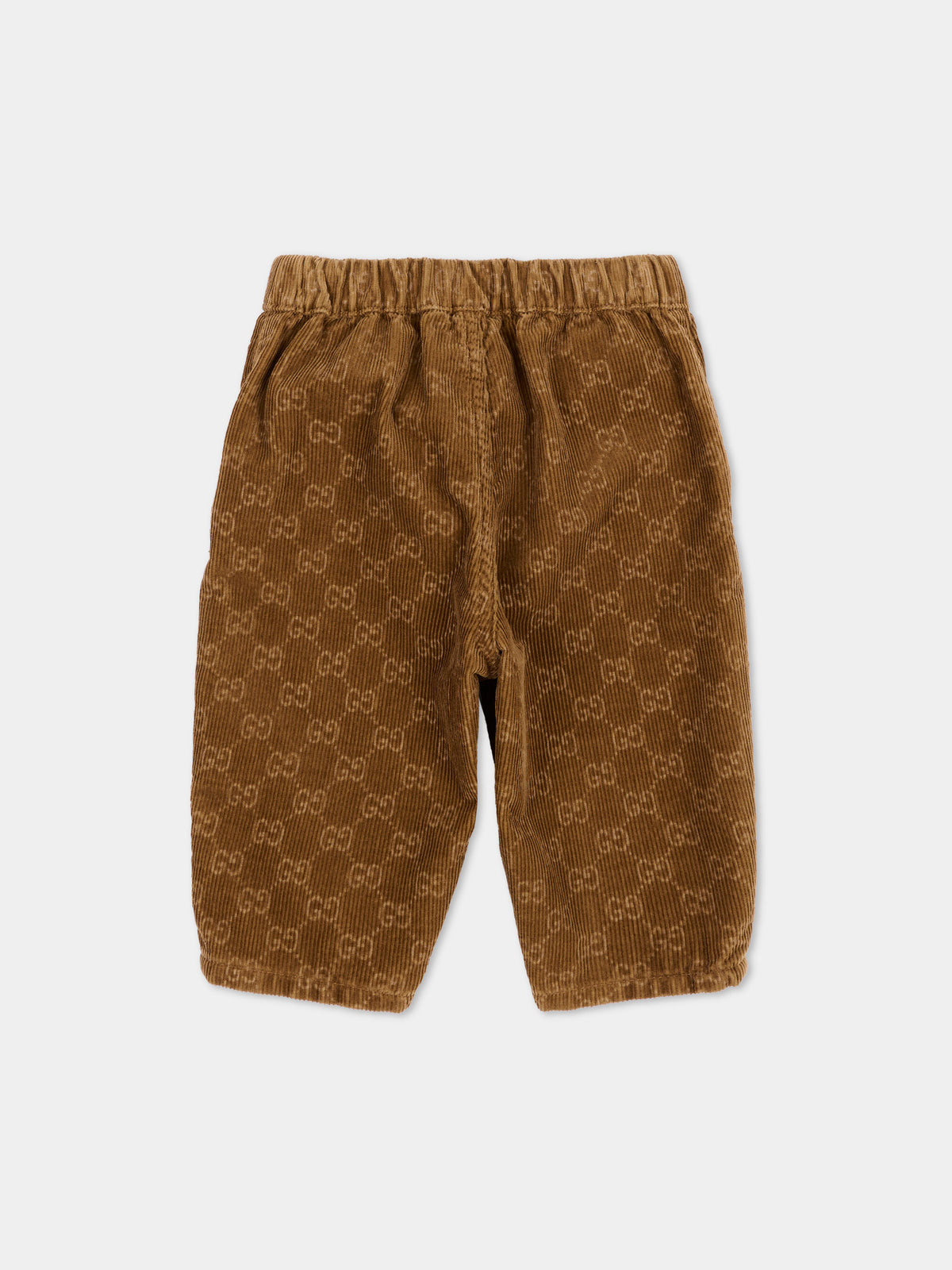 Brown pants for Baby Boy with GG monogram