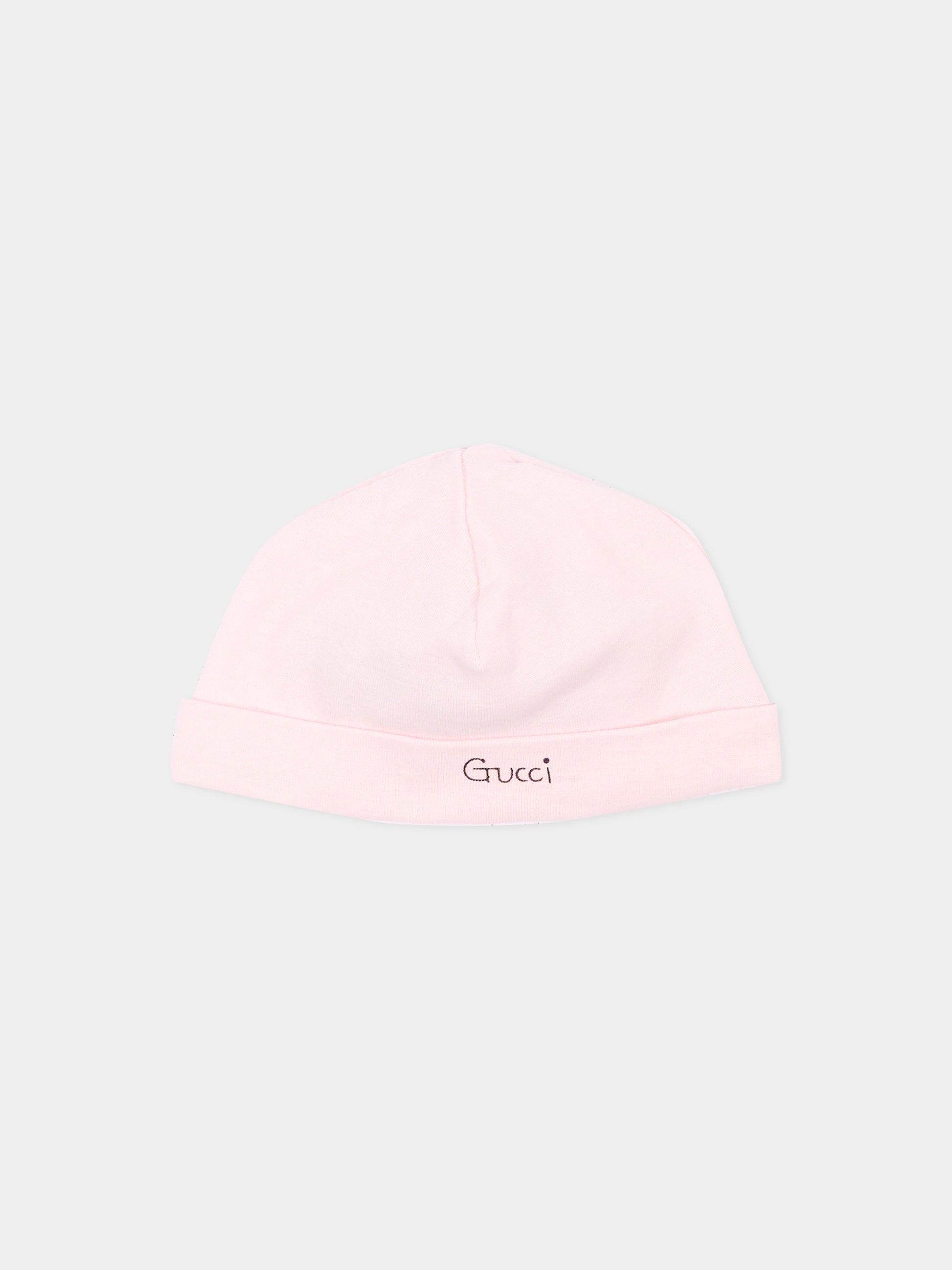 Set Tutine rosa per neonata stampato,Gucci Kids,873813 XJHZD 5595