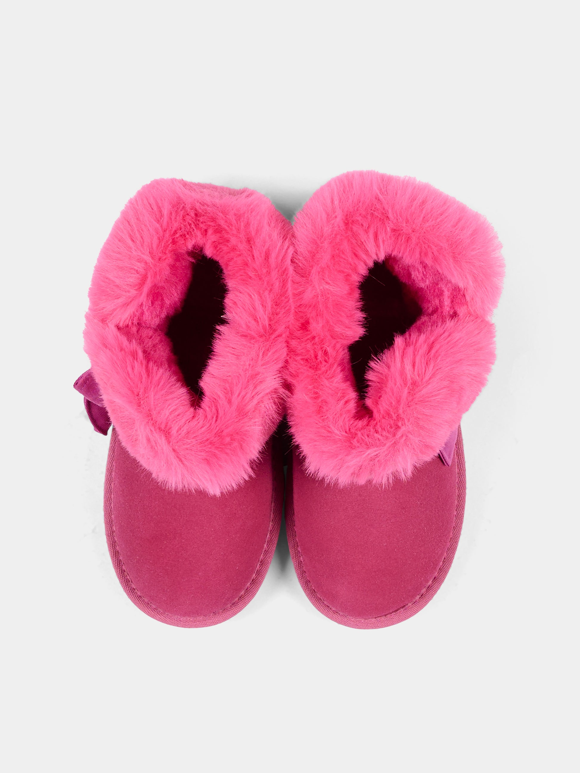 Stivaletti fucsia per bambina con fiocco,Monnalisa,8CH005 8776 0069