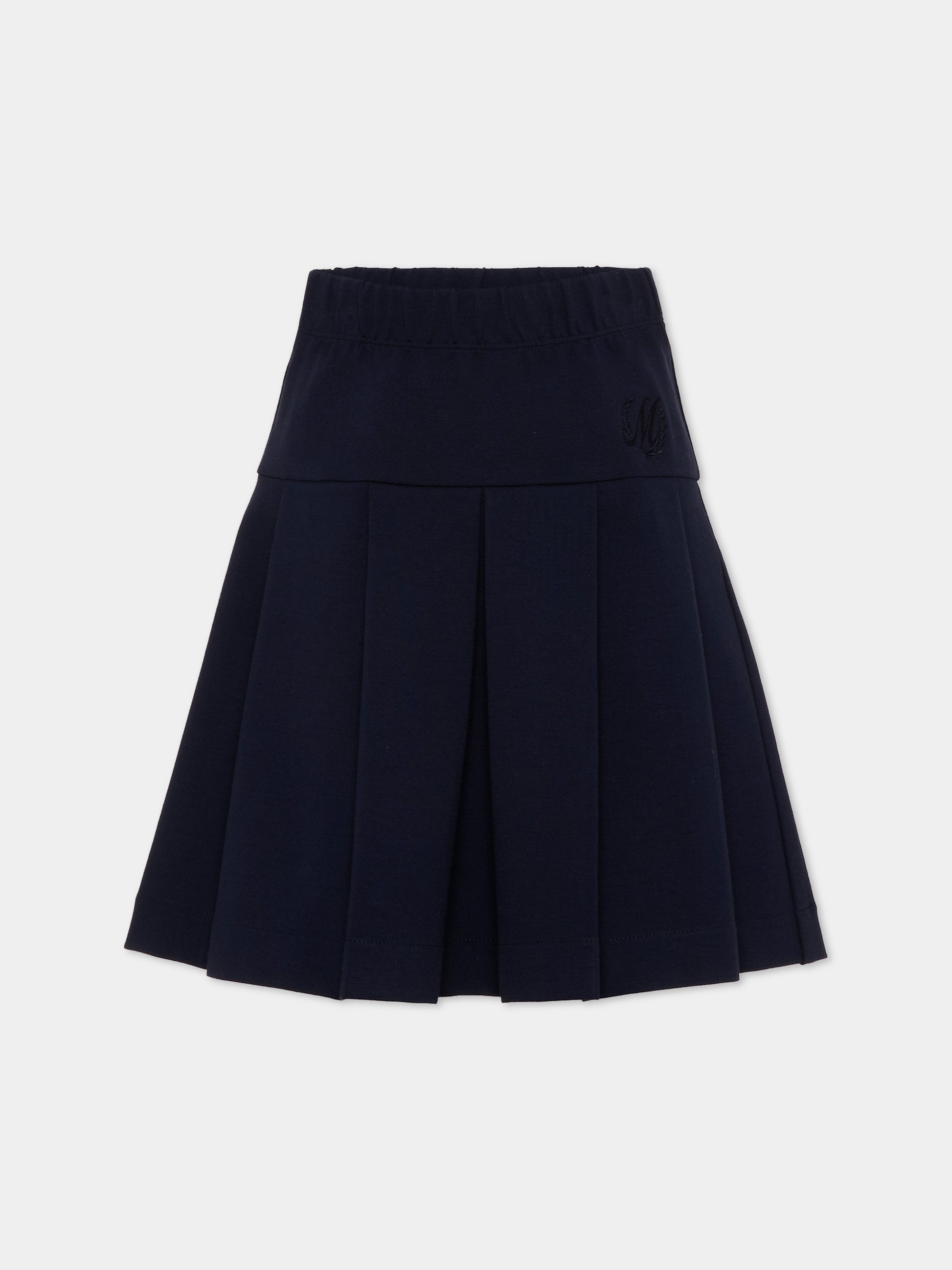 Gonna blu per bambina a pieghe,Monnalisa,18HESS 8225 056S