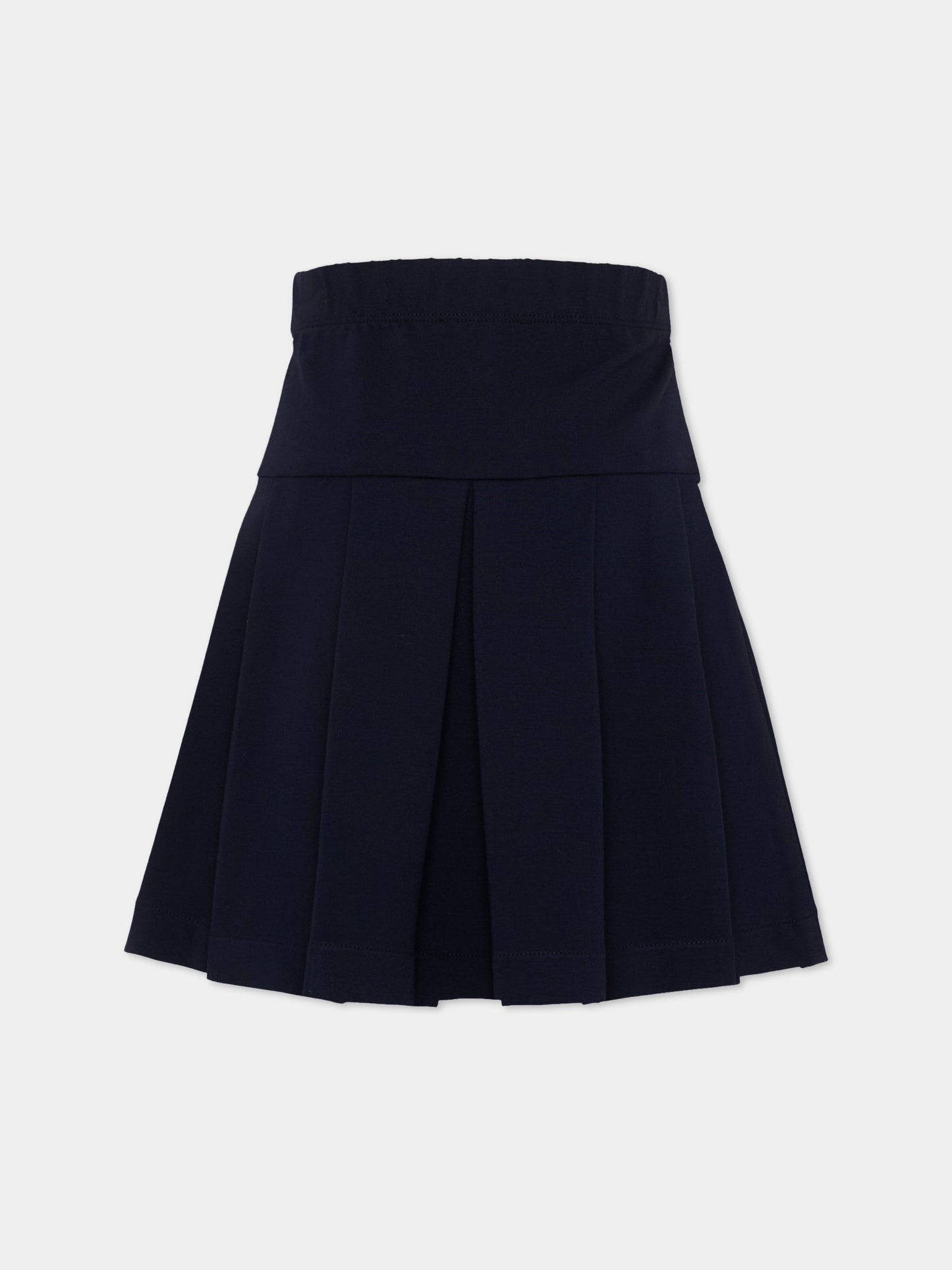 Gonna blu per bambina a pieghe,Monnalisa,18HESS 8225 056S