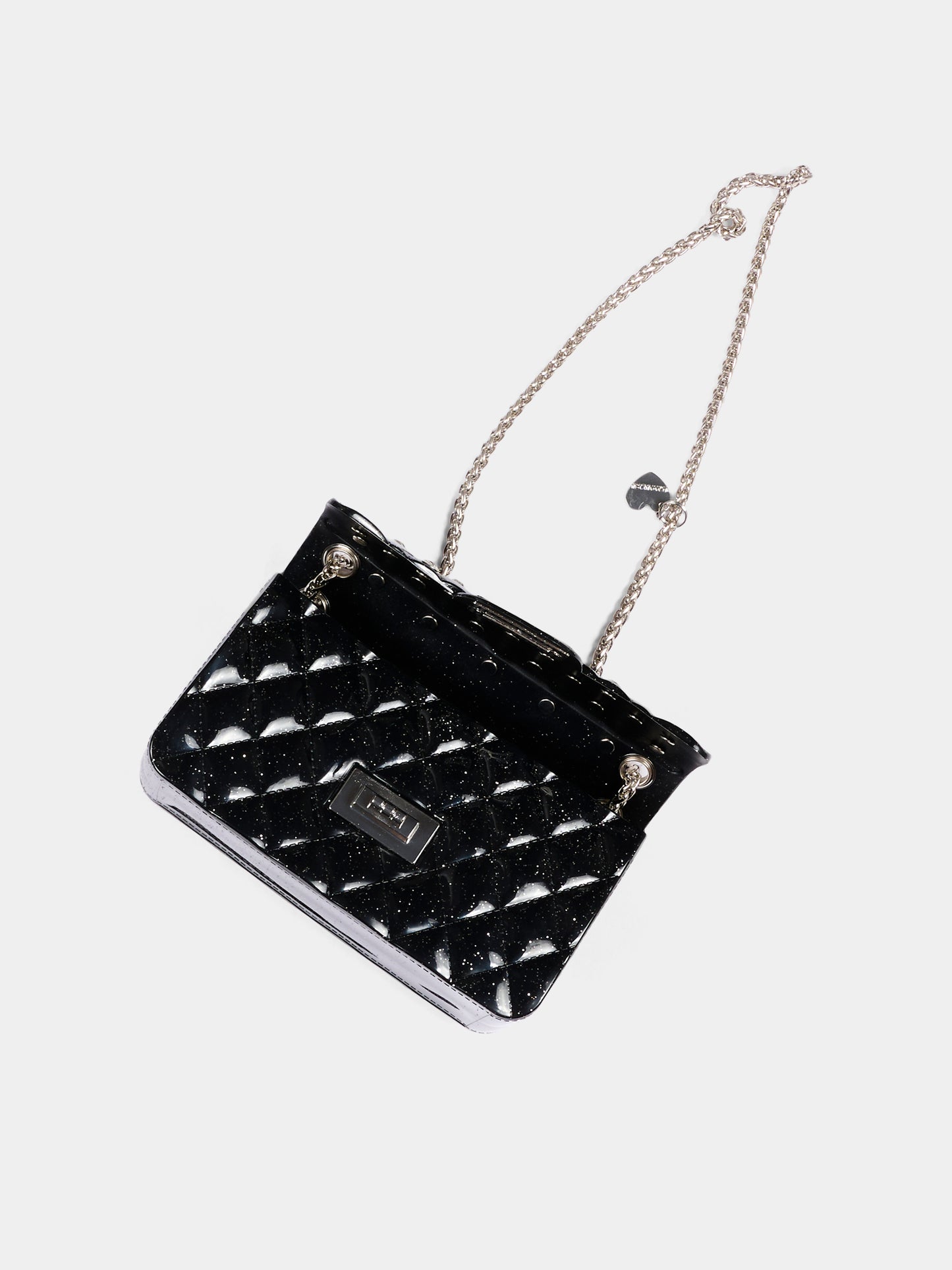 Borsa elegante nera per bambina con strass,Monnalisa,17H000 8726 0050