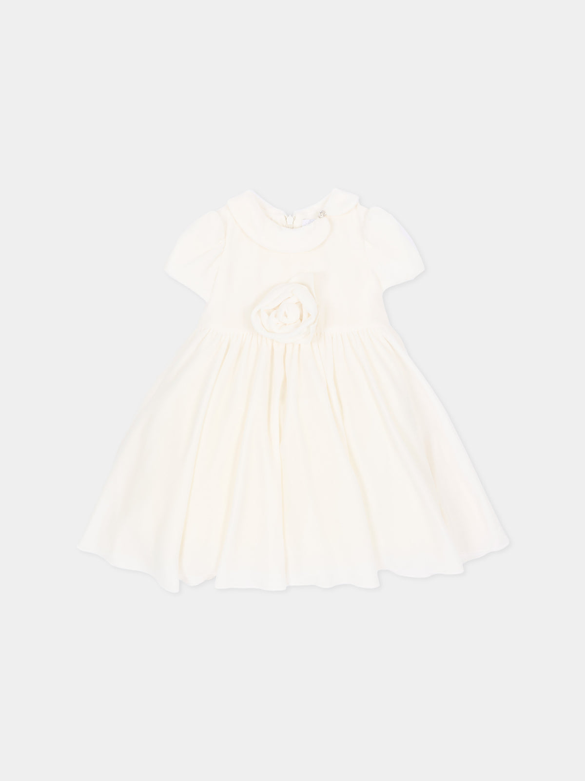 Abito elegante avorio per neonata,Monnalisa,73H901 8803 0001