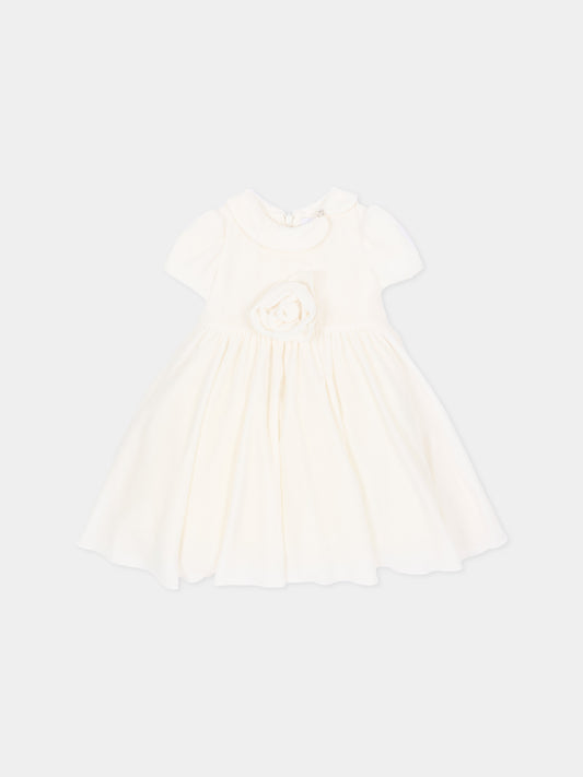 Abito elegante avorio per neonata,Monnalisa,73H901 8803 0001