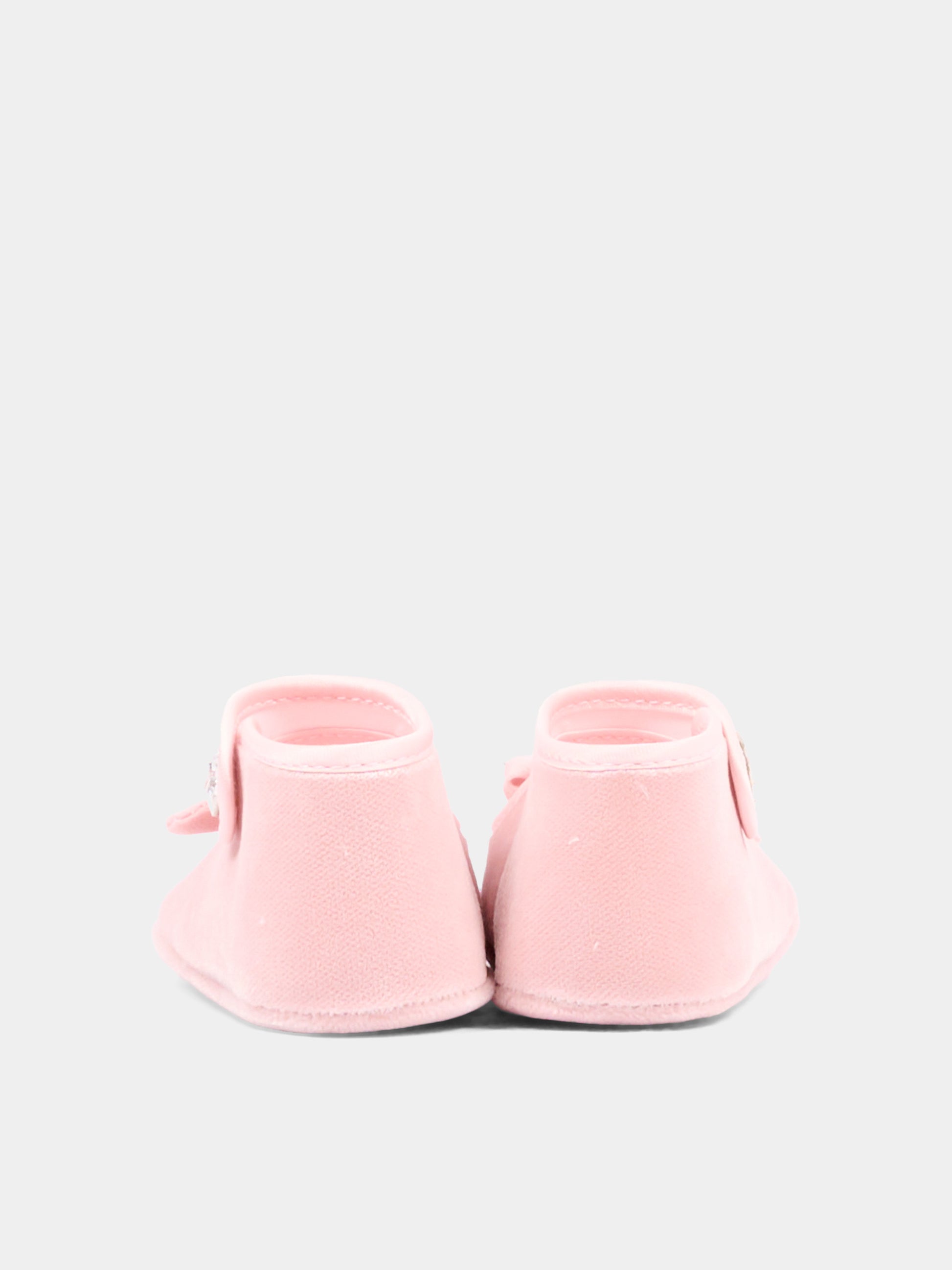 Ballerine rosa per neonata con fiocco,Monnalisa,73H001 8803 0092