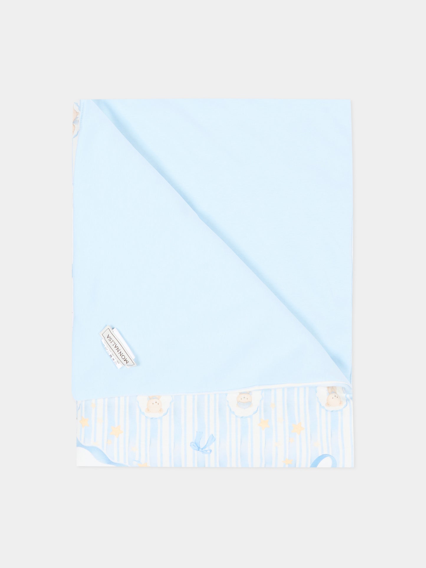 Coperta celeste per neonato con orsetti,Monnalisa,22H001NP 8000 0152