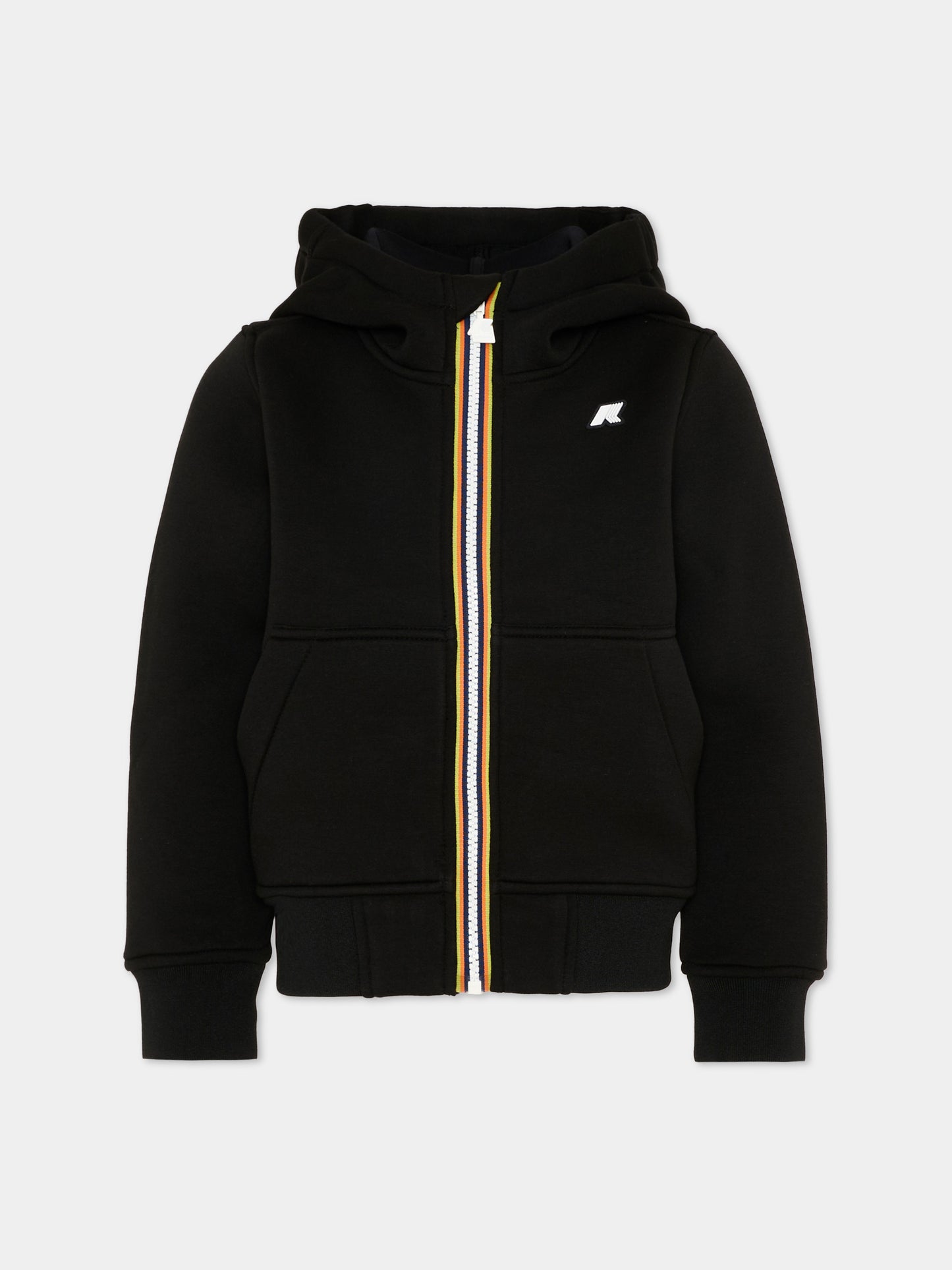 Felpa nera Berenger Spacer per bambini,K-way,K2124RW USY