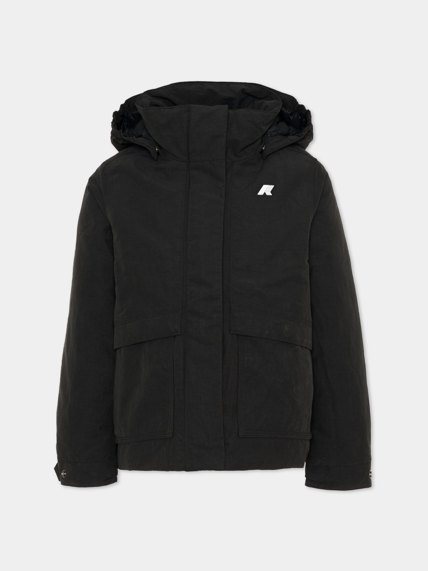 Piumino nero Kali per bambini,K-way,K3135NW USY