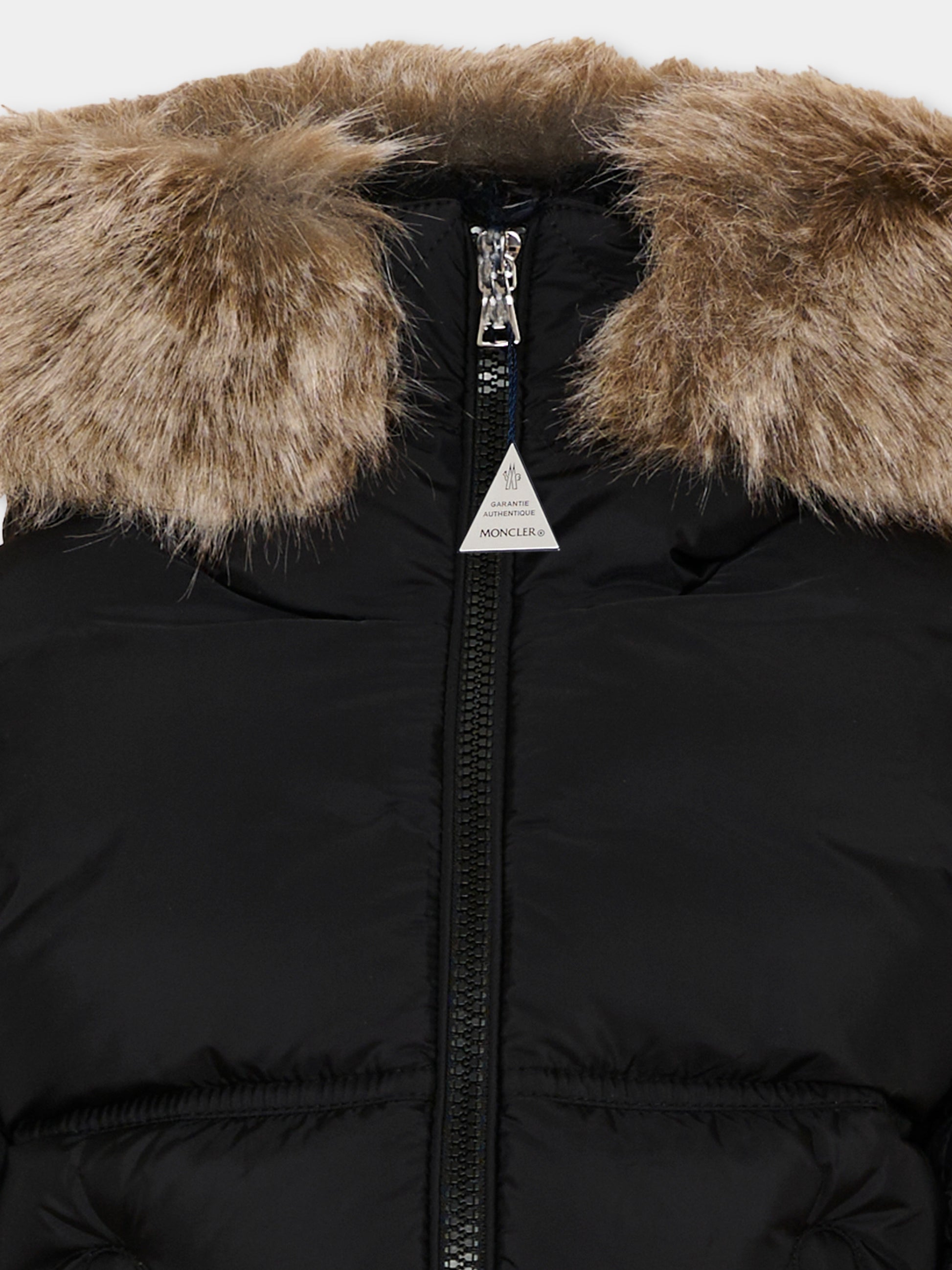 Piumini nero New Byronf per bambini con logo,Moncler Kids,L2954 1A00053 53A5E 999