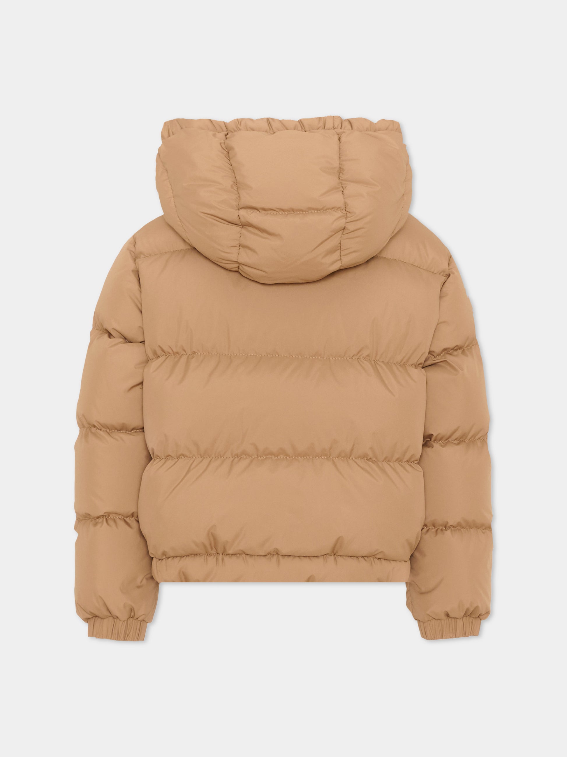 Piumino Phelanta beige per bambina con cappuccio,Moncler Kids,L2954 1A00087 597YW 248