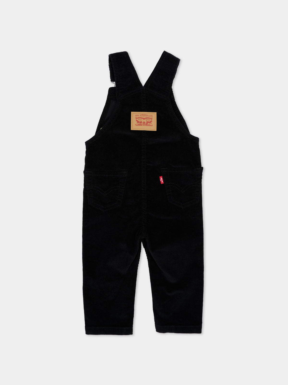 Salopette nera per neonato,Levi's Kids,6EJ335 G52