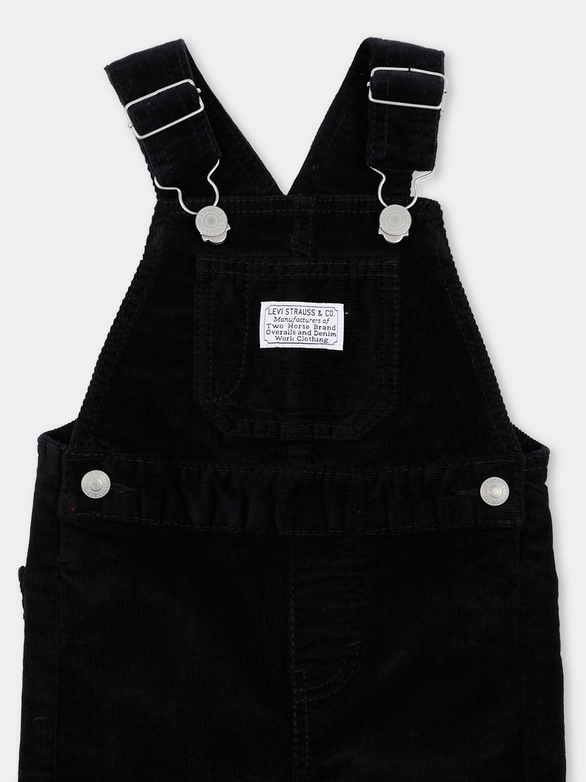 Salopette nera per neonato,Levi's Kids,6EJ335 G52