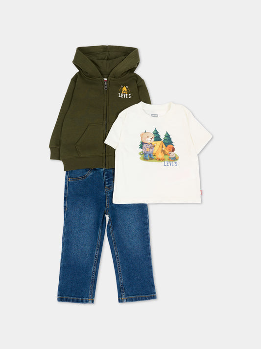 Completo lungo multicolor per neonato,Levi's Kids,6ER558 E3V